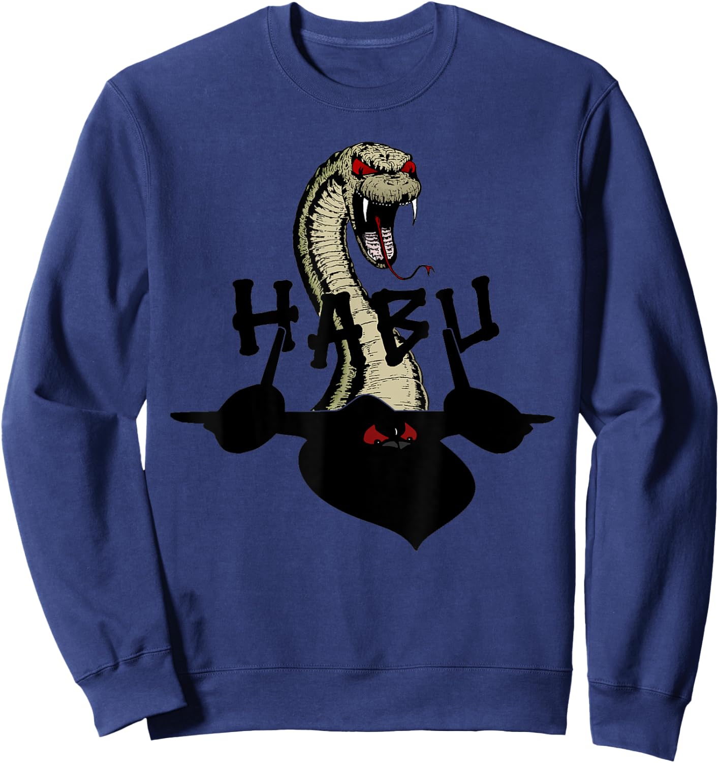 SR-71 Blackbird HABU Spyplane Miltiary Aviator Pilot Sweatshirt - Sweatshirt | Navy