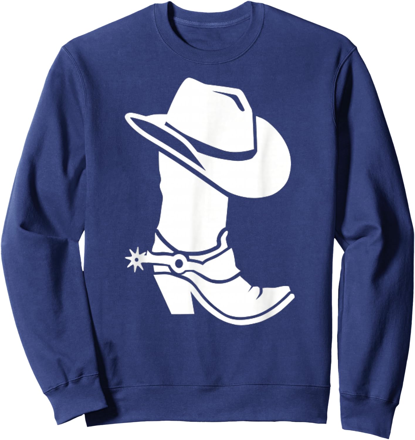 Cowboy Boots and Hat Sweatshirt - Sweatshirt | Navy