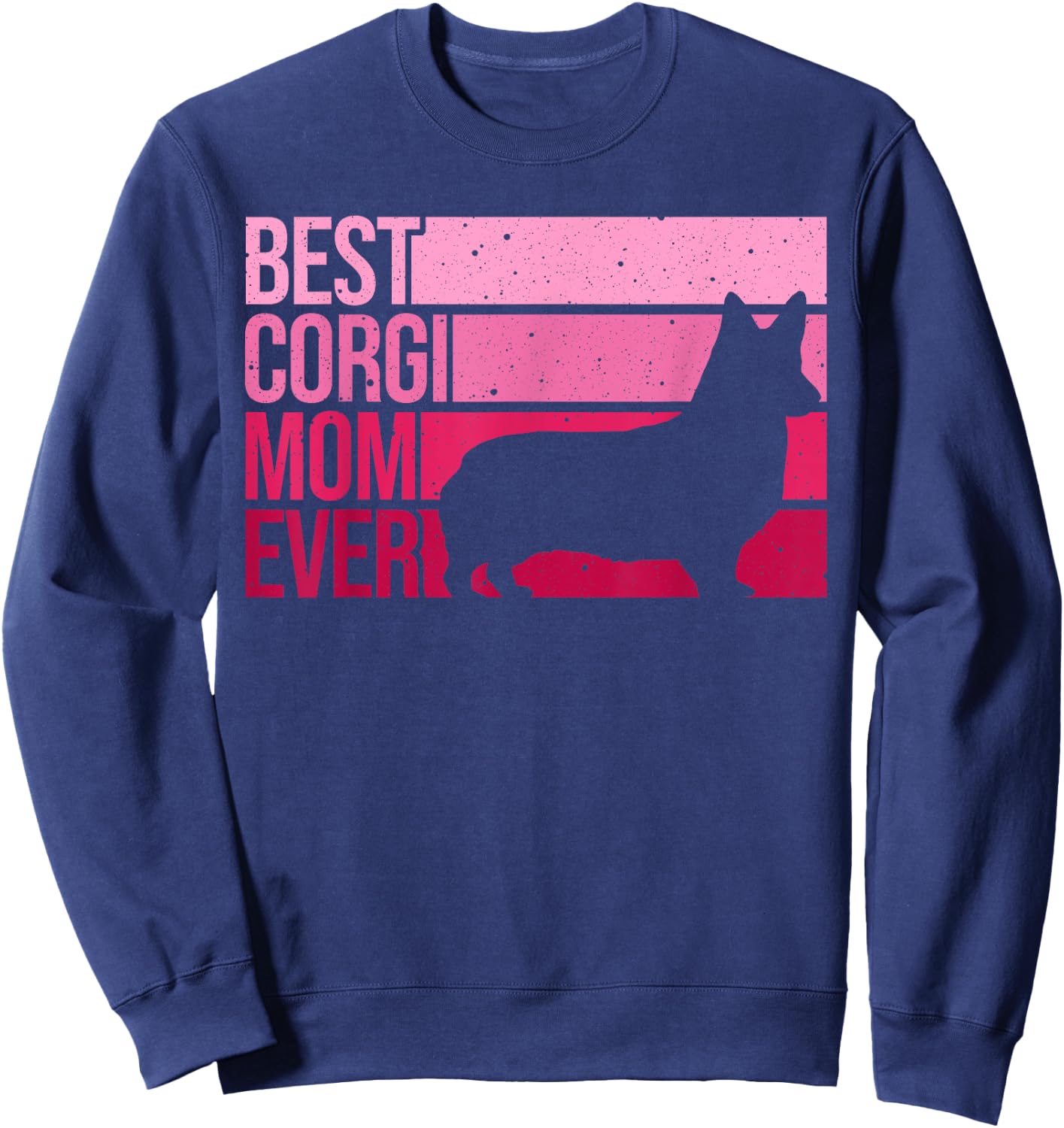 Funny Corgi Mom Art Women Girls Dog Pembroke Corgi Lovers Sweatshirt - Sweatshirt | Navy