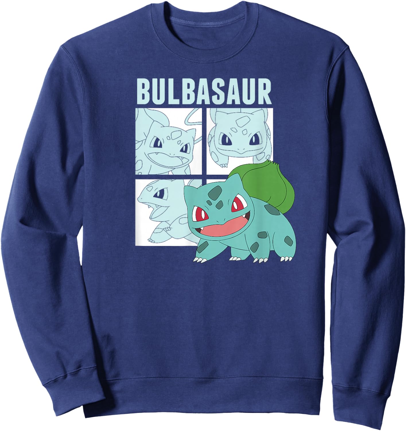 Pokémon - Bulbasaur Squares Sweatshirt - Sweatshirt | Navy