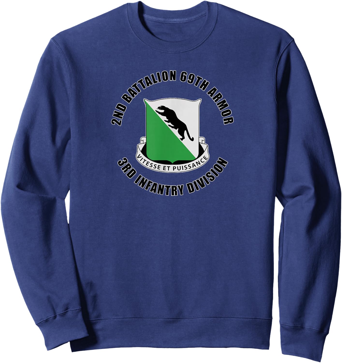 2nd Battalion 69th Armor 3rd Infantry Division Veteran Gift Sweatshirt - Sweatshirt | Navy