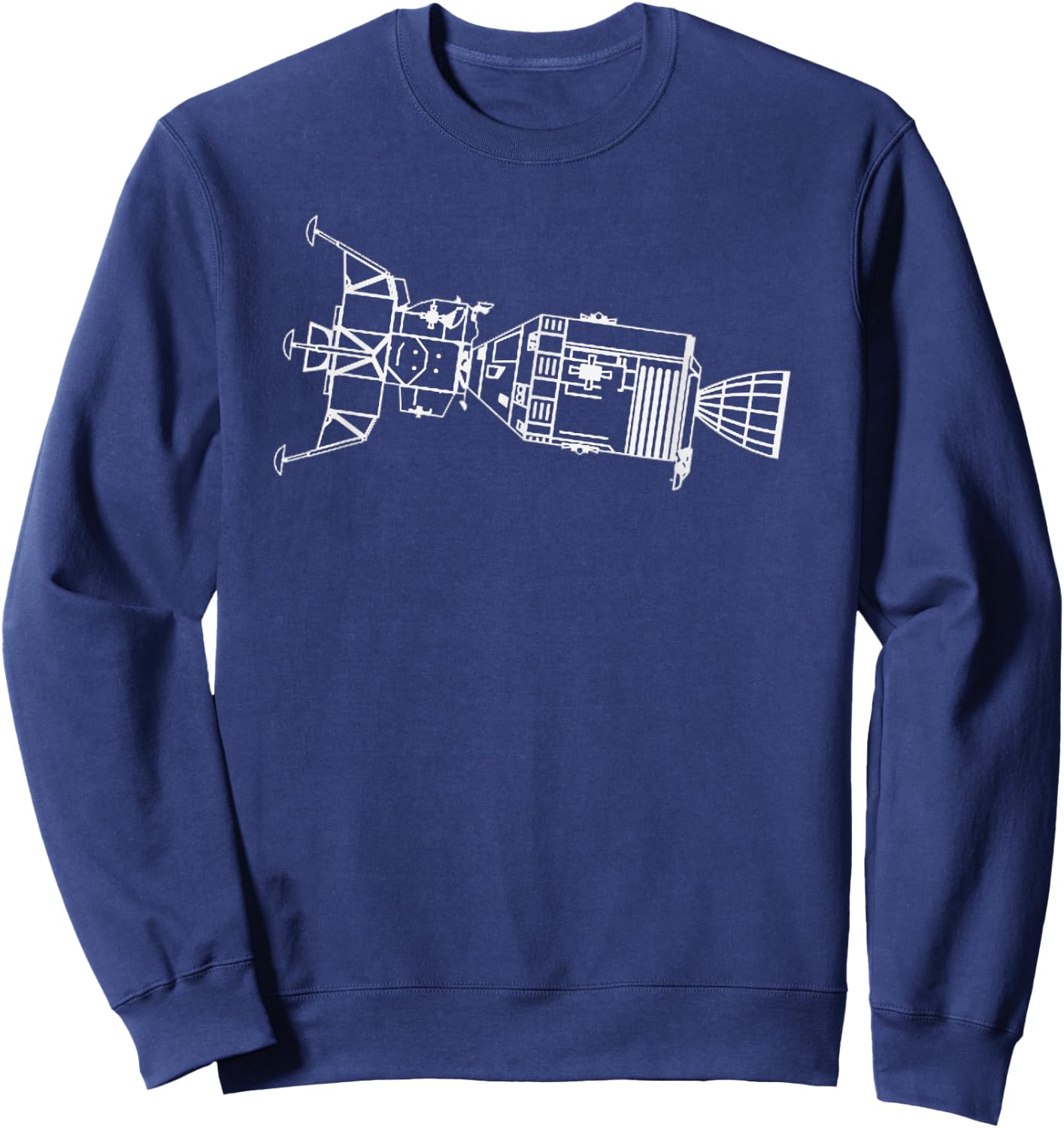 Apollo Command and Service Module and Lunar Lander Drawing Sweatshirt - Sweatshirt | Navy