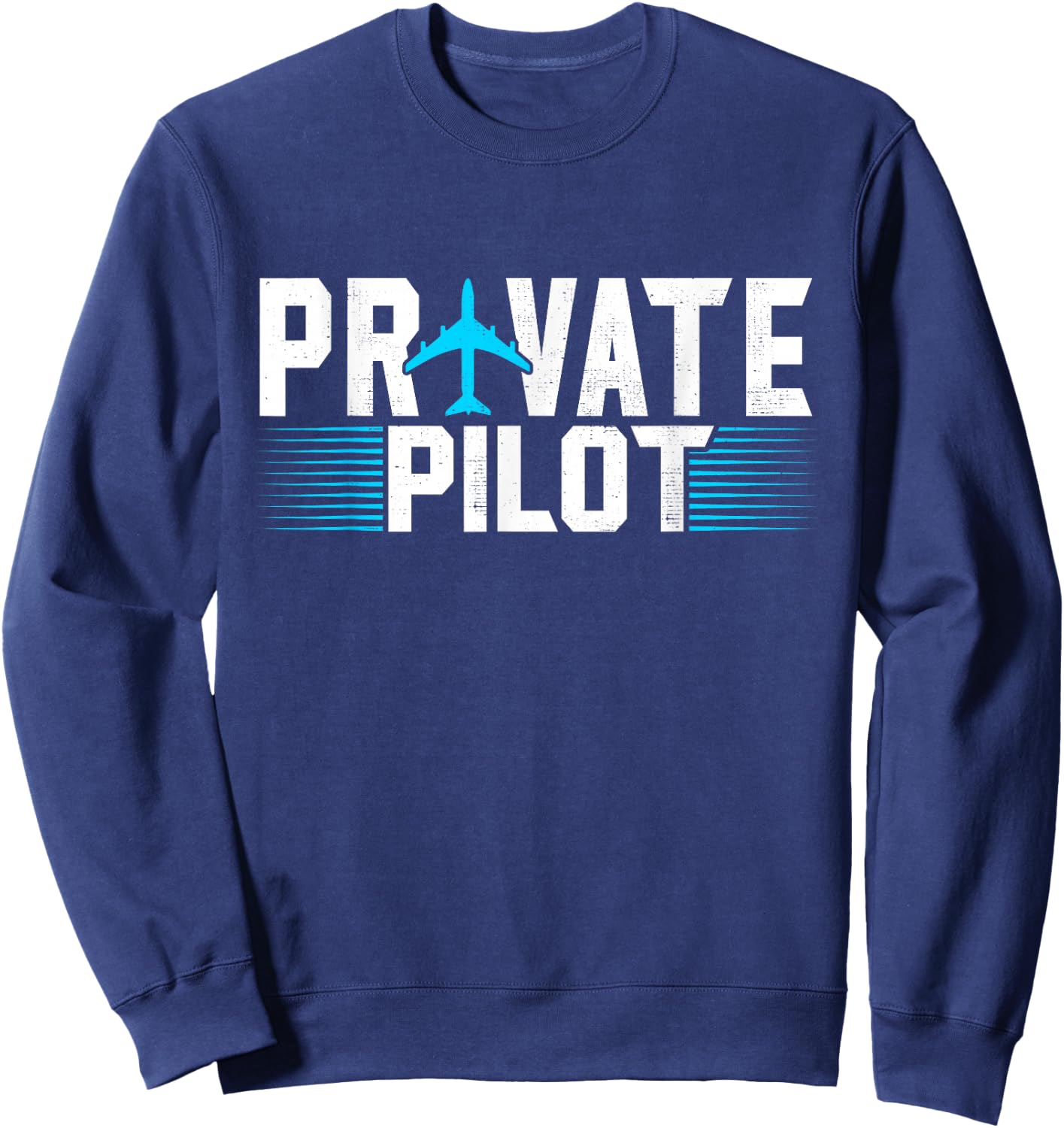 Private Pilot Aviator Aviation Airplane Pilot Sweatshirt - Sweatshirt | Navy