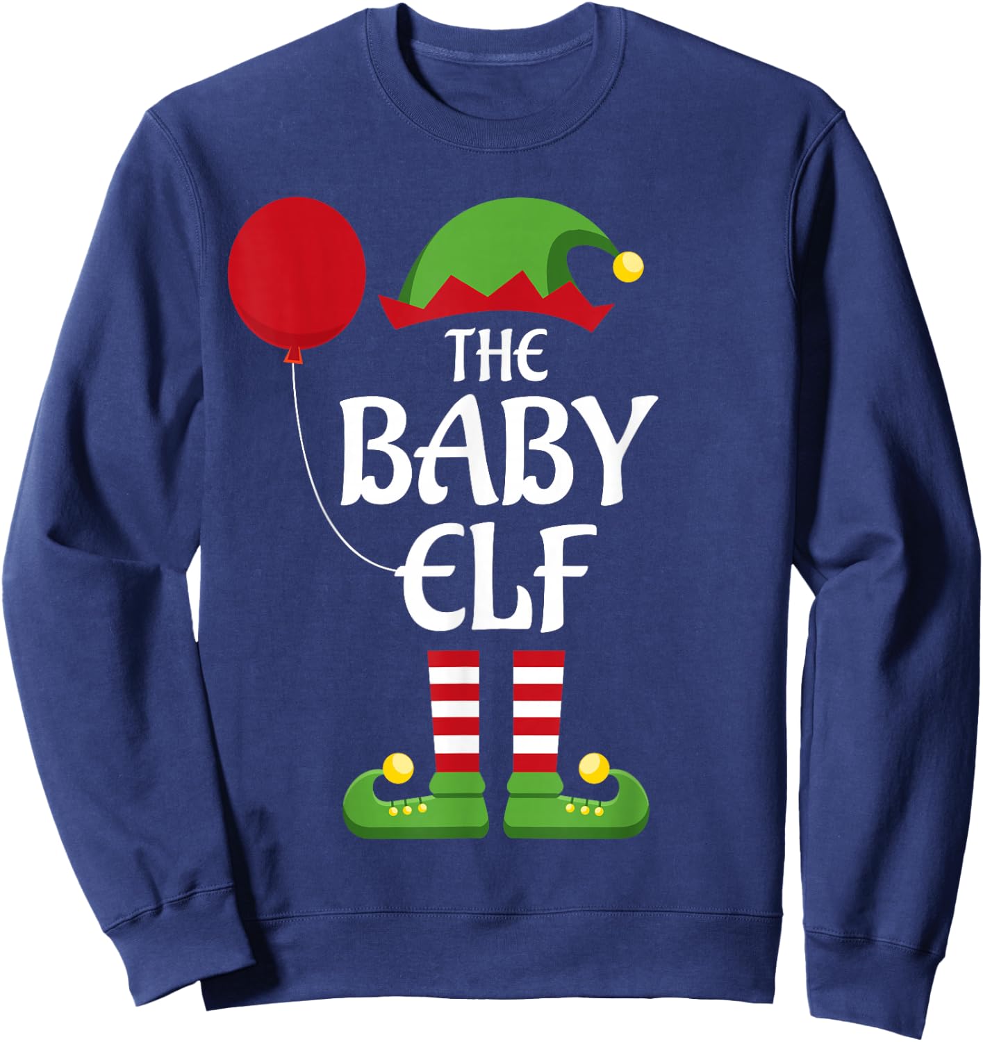 Baby Elf Family Matching Group Christmas Sweatshirt - Sweatshirt | Navy