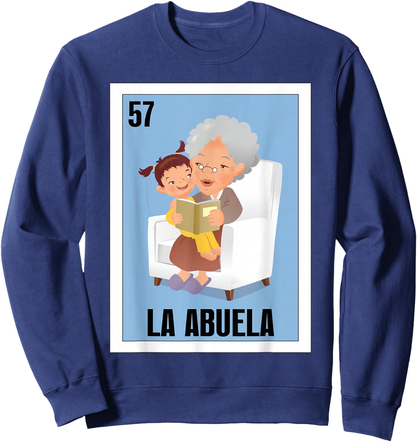 Funny Mexican Grandma Design - La Abuela Sweatshirt - Sweatshirt | Navy