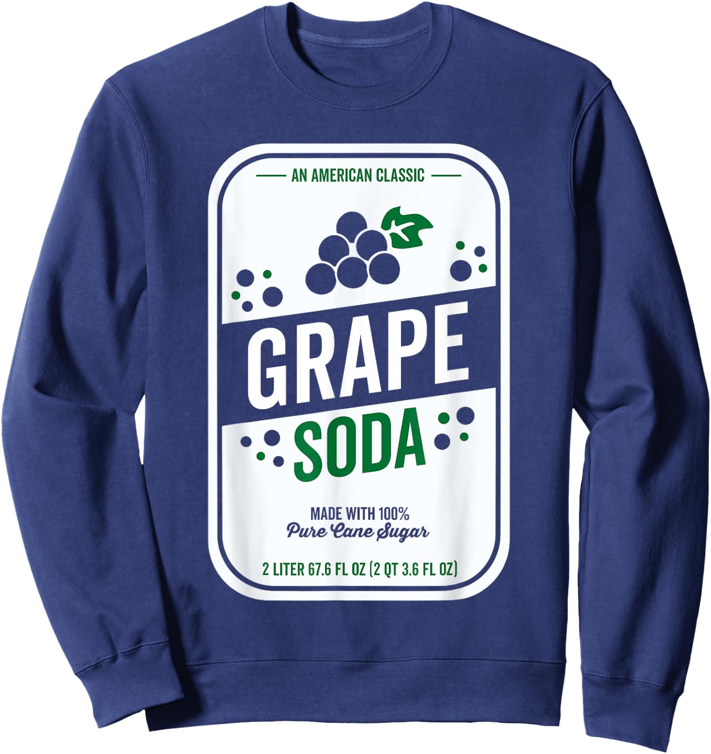 Soda Group Halloween Costume Grape Soda Sweatshirt - Sweatshirt | Navy