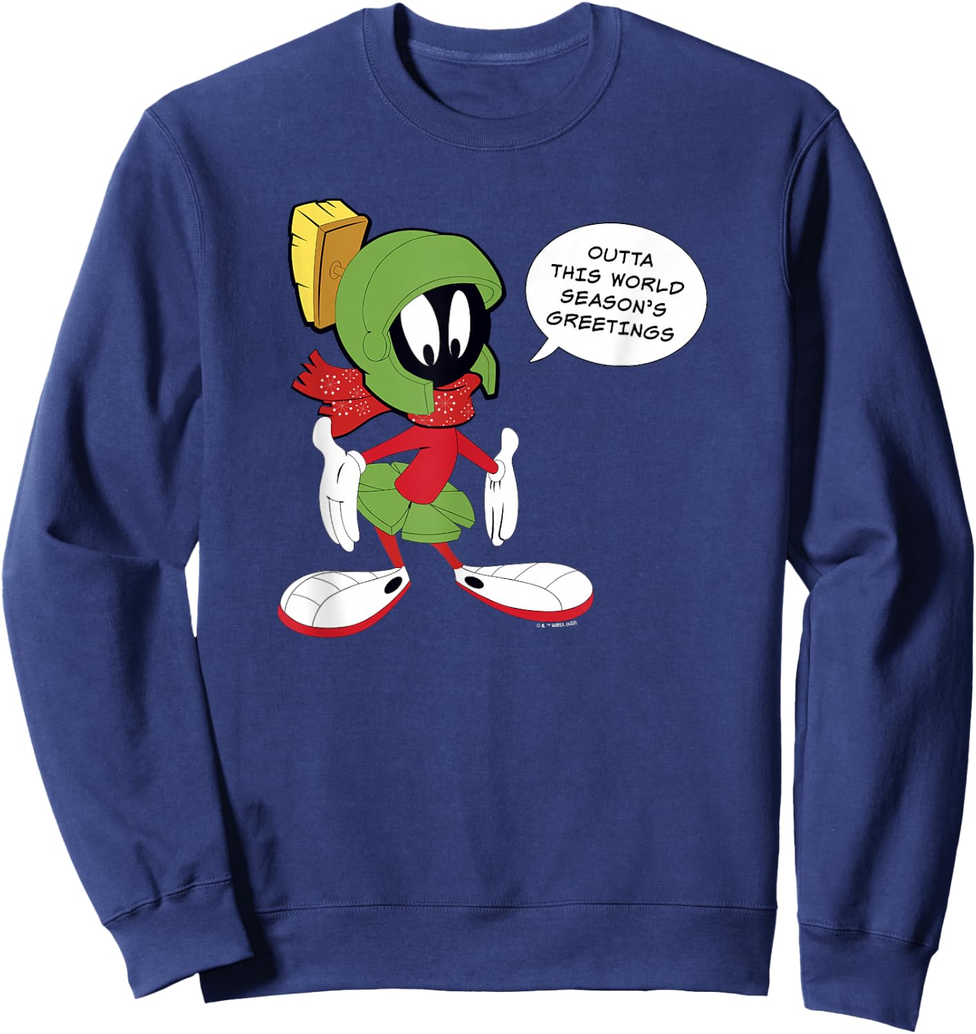 Looney Tunes Marvin Season's Greetings Christmas Sweatshirt - Sweatshirt | Navy