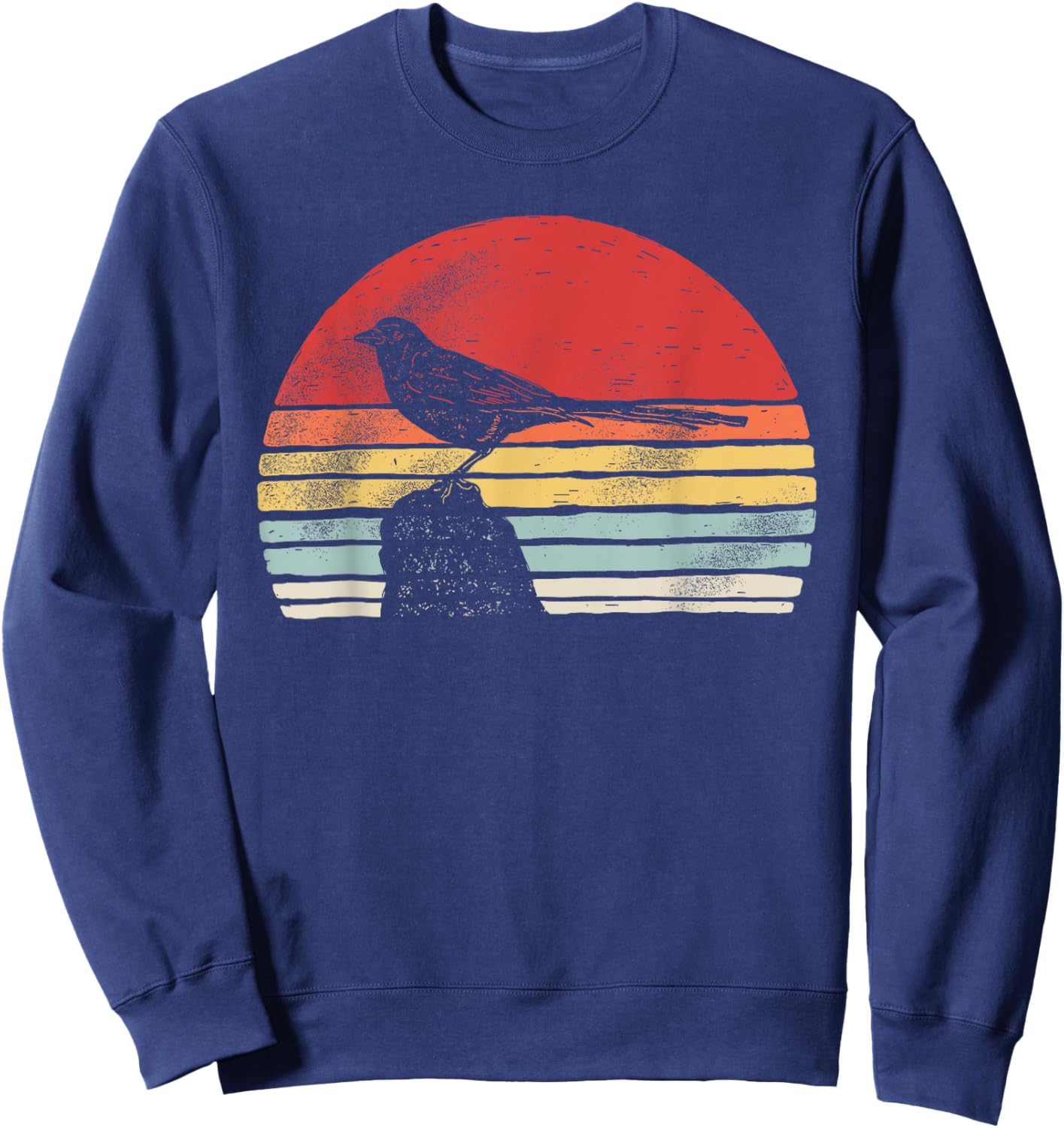 Vintage Retro Magpie Bird Sweatshirt - Sweatshirt | Navy