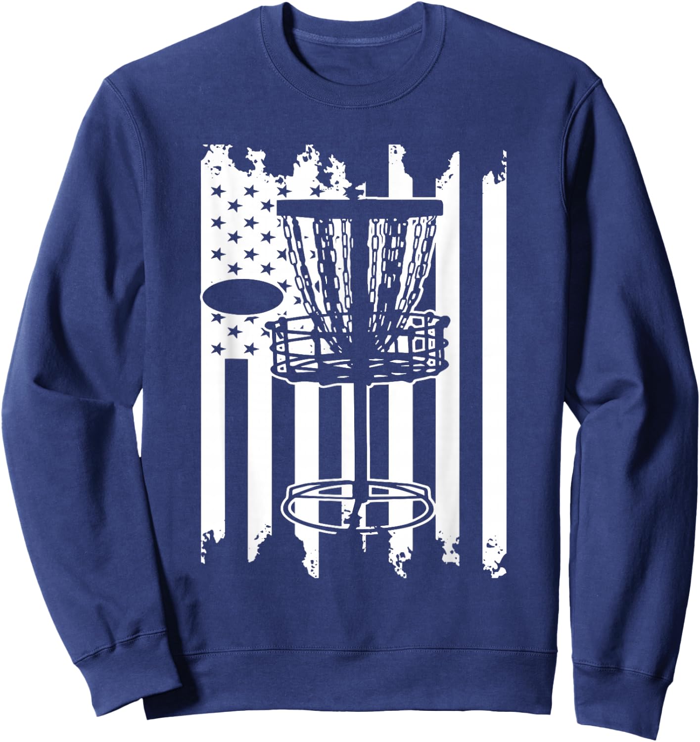 Disc Golf USA Flag Sweatshirt - Sweatshirt | Navy