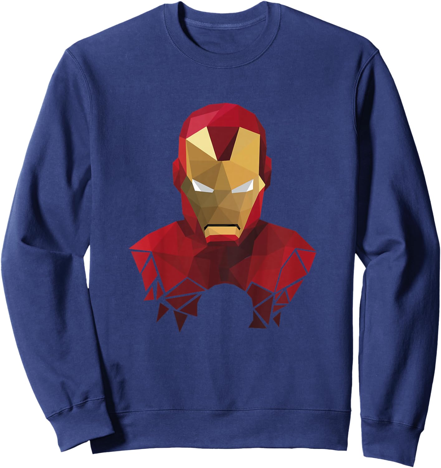 Kids Marvel Iron Man Geometric Prism Shape Art Kids Sweatshirt - Sweatshirt | Navy