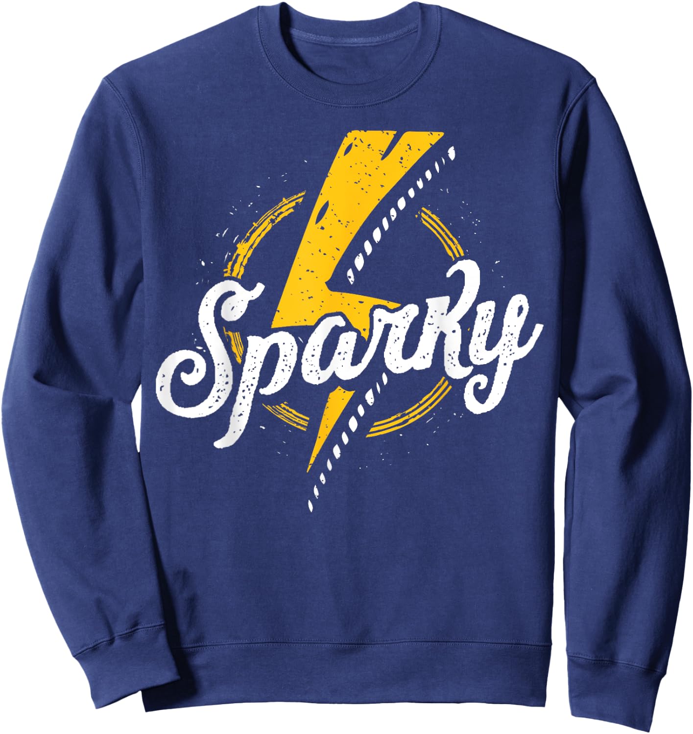 Sparky Electrician Funny Lineman Dad Retro Vintage Gifts Men Sweatshirt - Sweatshirt | Navy