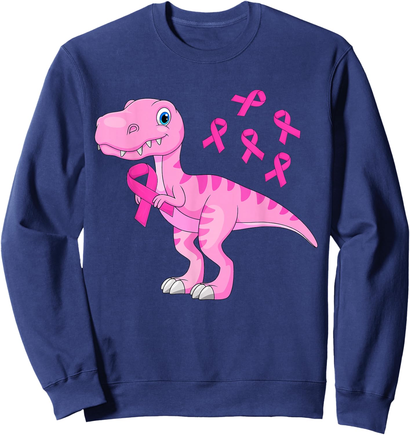 Breast Cancer Awareness Shirt Toddler Boys Pink Ribbon Kids Sweatshirt - Sweatshirt | Navy