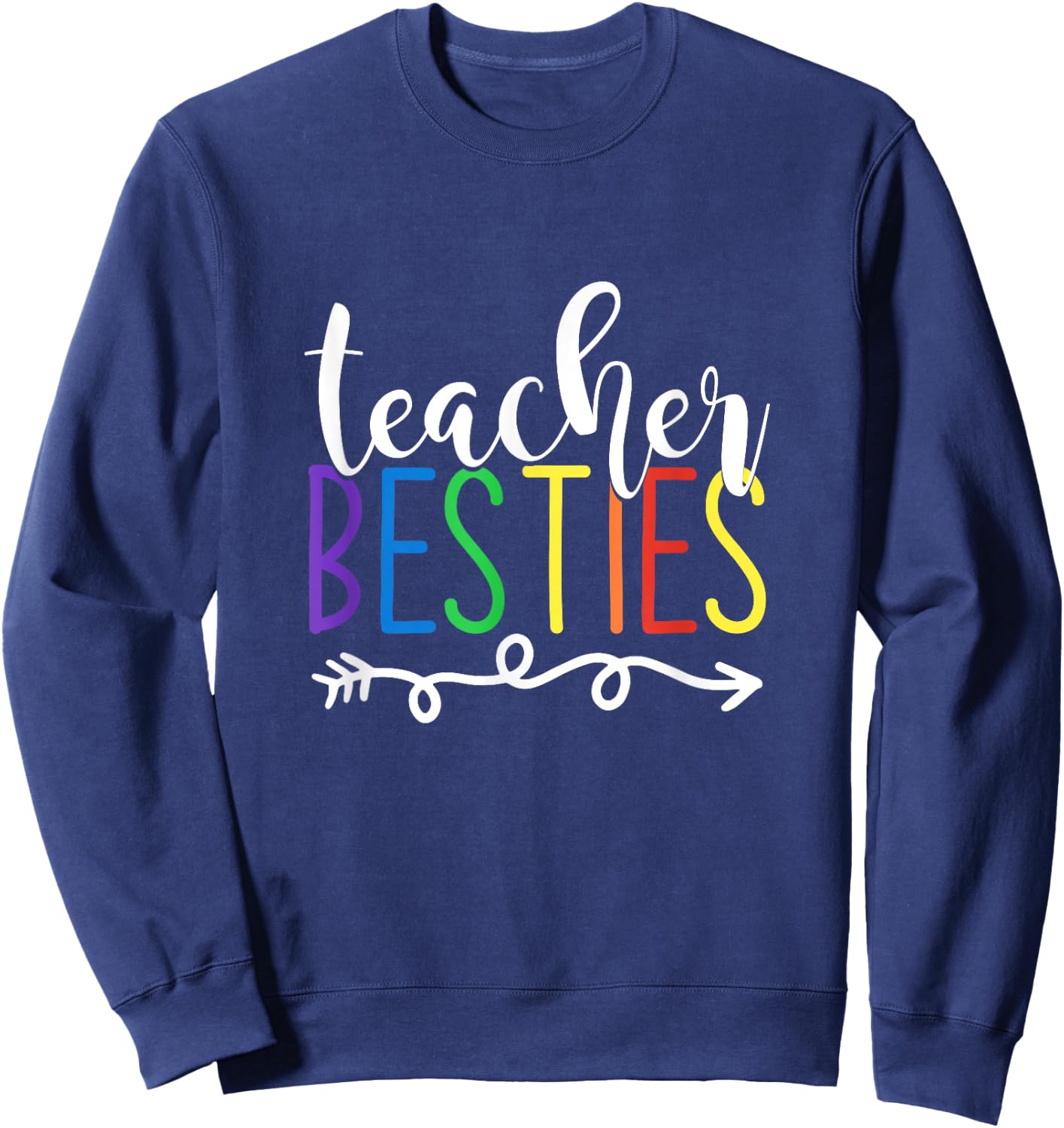 Teacher Besties Teacher Sweatshirt - Sweatshirt | Navy