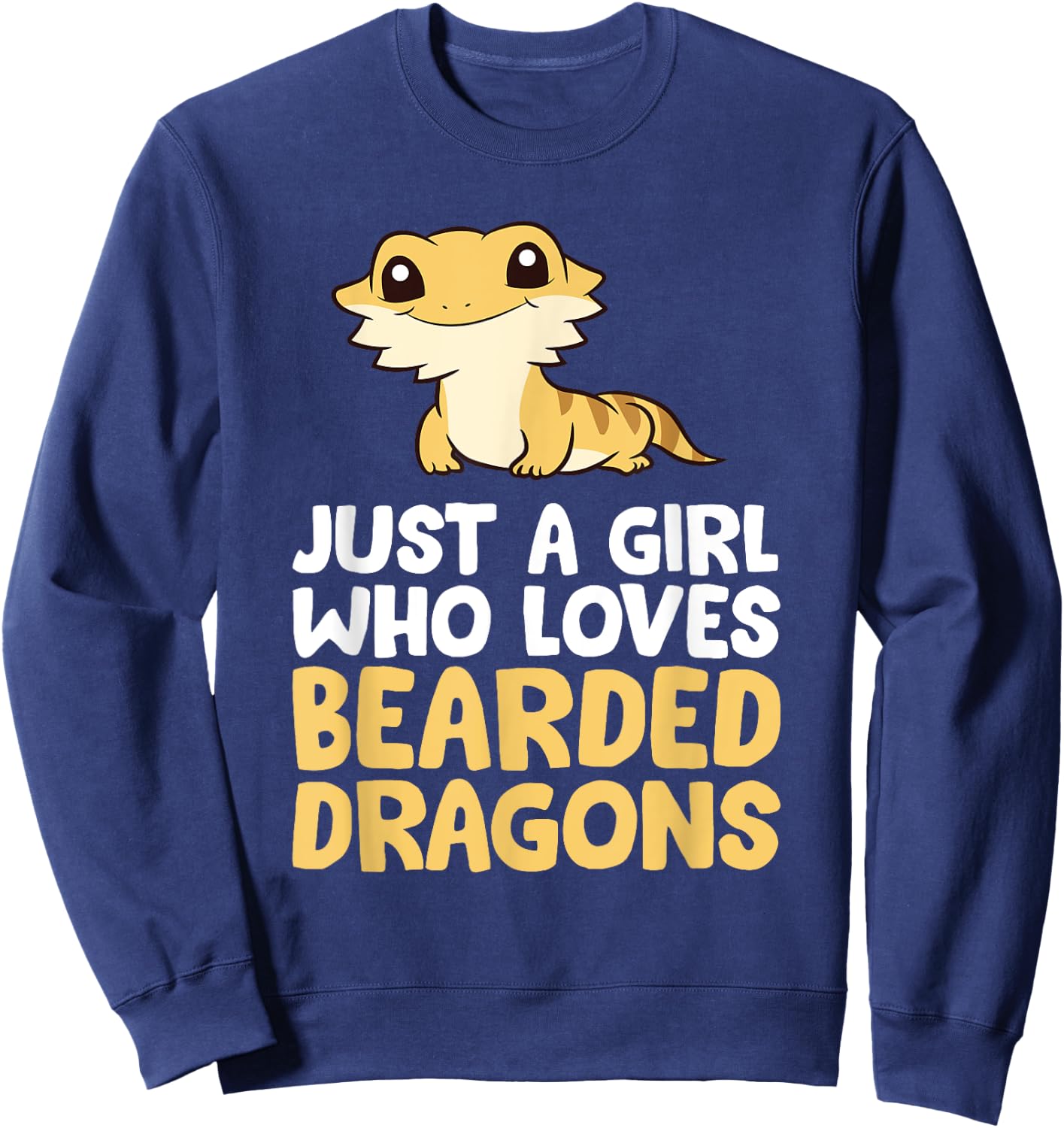 Just a Girl Who Loves Bearded Dragons Sweatshirt - Sweatshirt | Navy