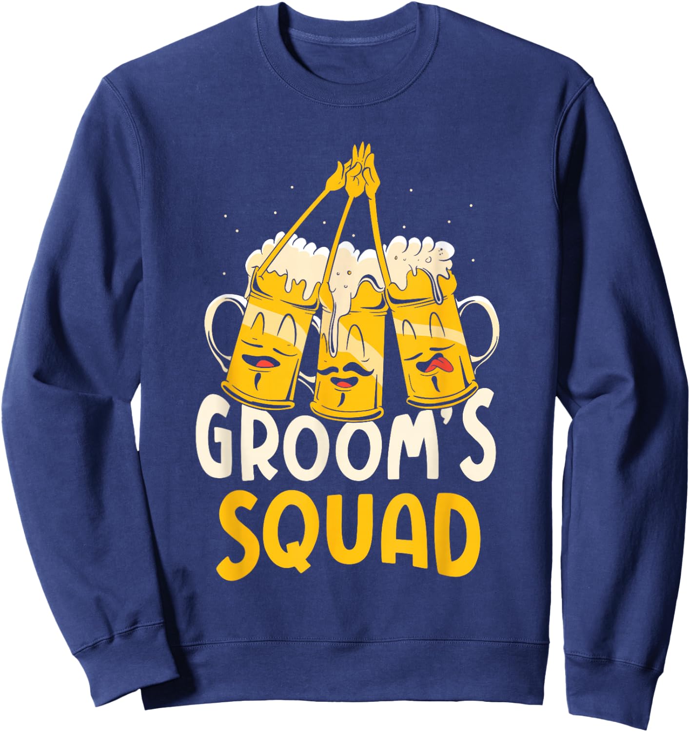 Groom's Squad Team Bachelor Groom Party Bride Sweatshirt - Sweatshirt | Navy
