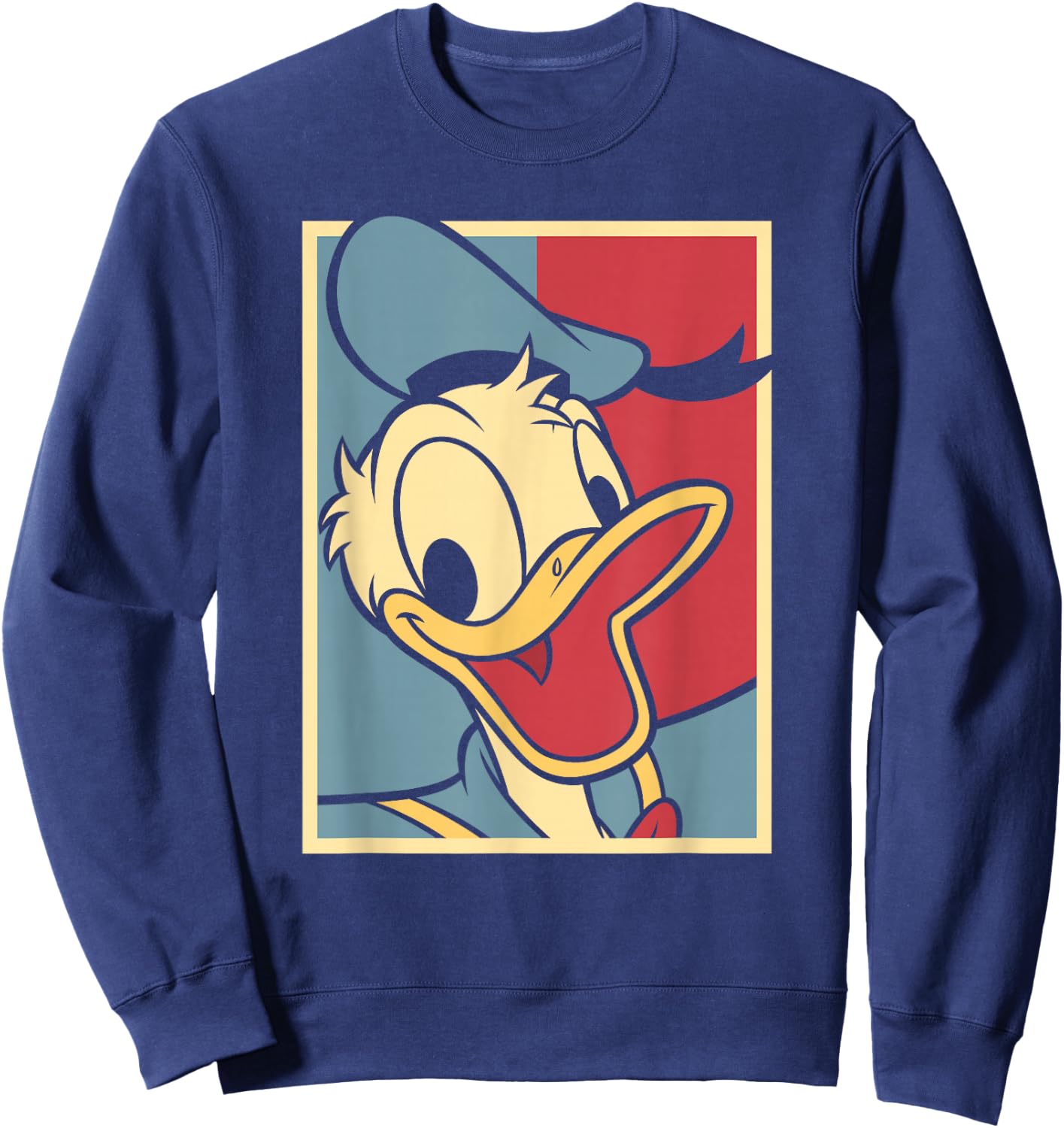 Disney Mickey Classic Donald Duck Big Face 4th of July Sweatshirt - Sweatshirt | Navy
