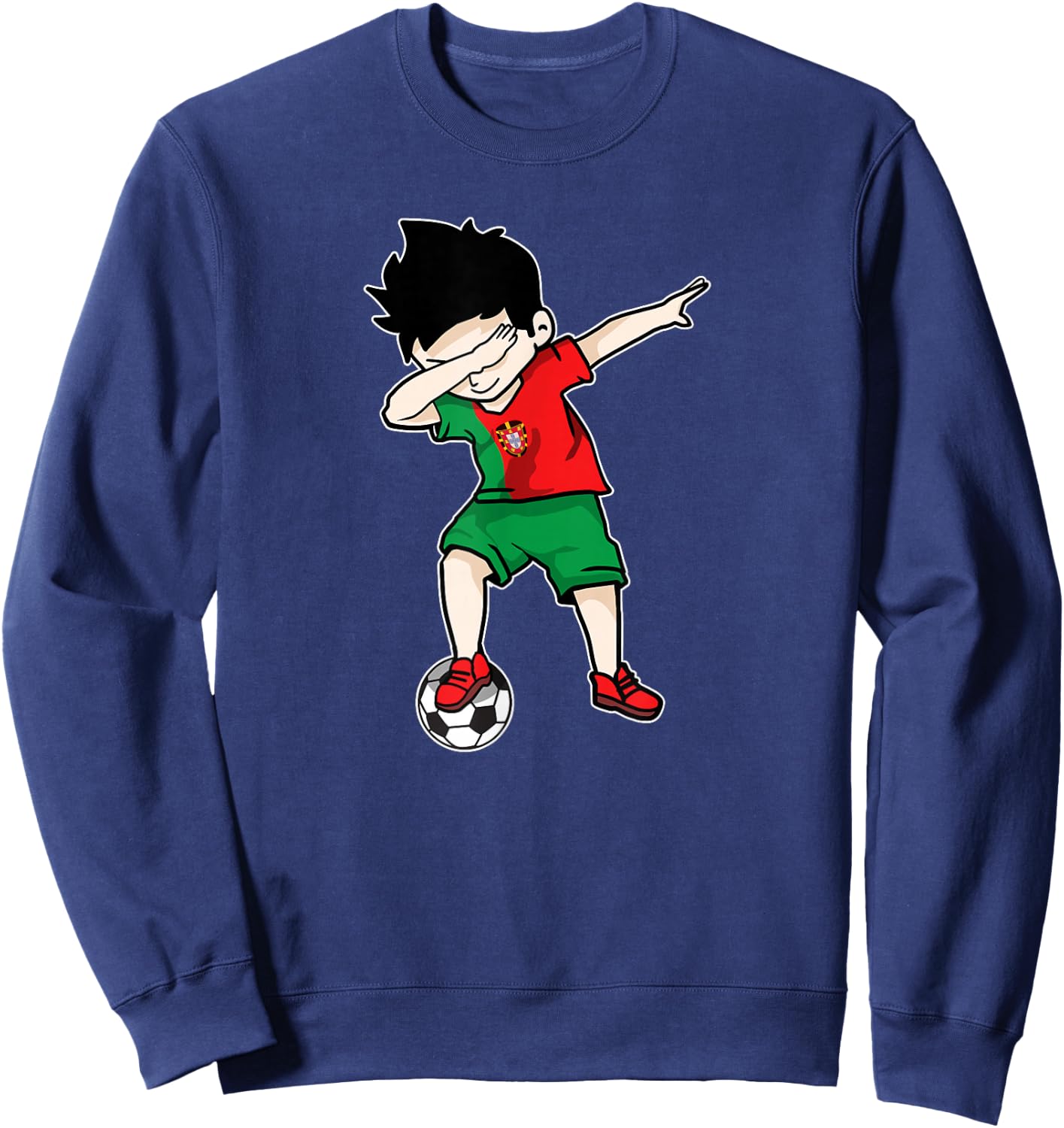 Dabbing Soccer Boy Portugal Football - Portuguese Gift Sweatshirt - Sweatshirt | Navy