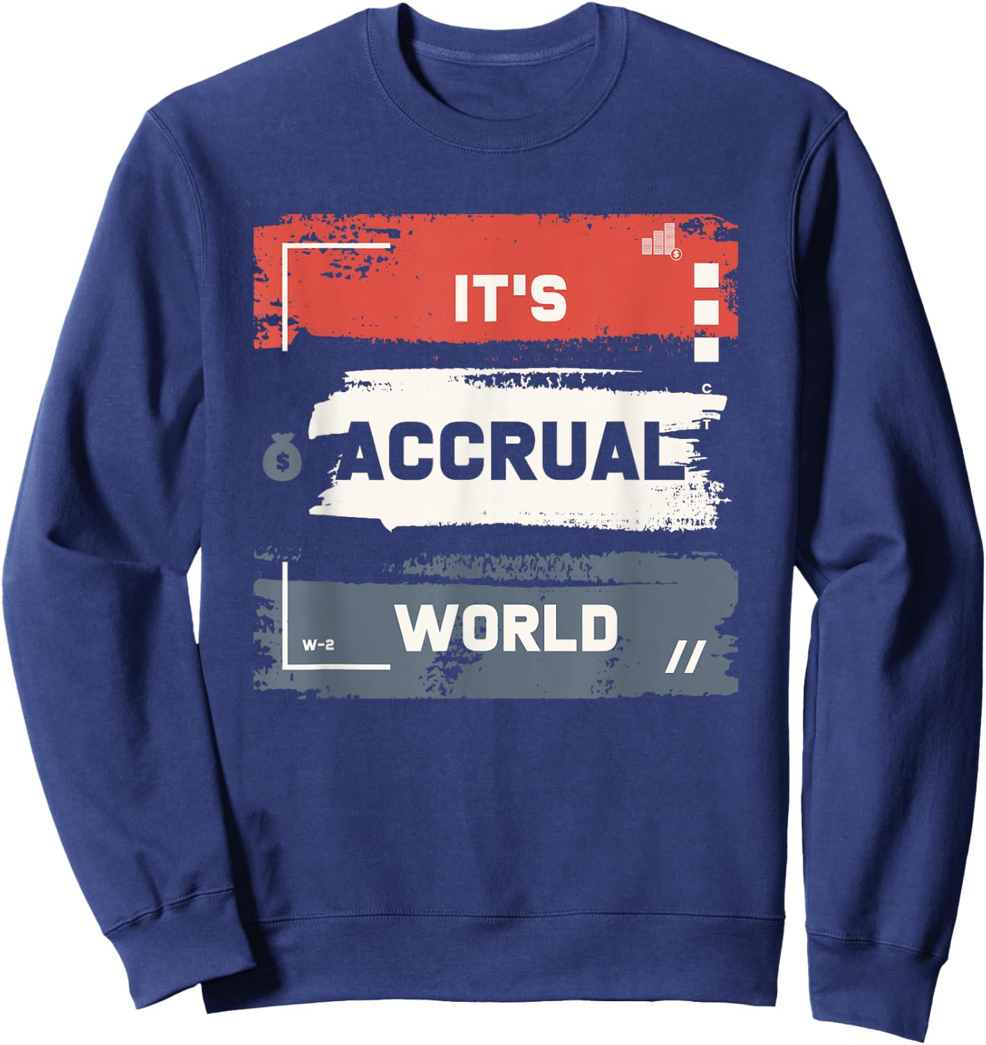 It's Accrual World Sweatshirt - Sweatshirt | Navy