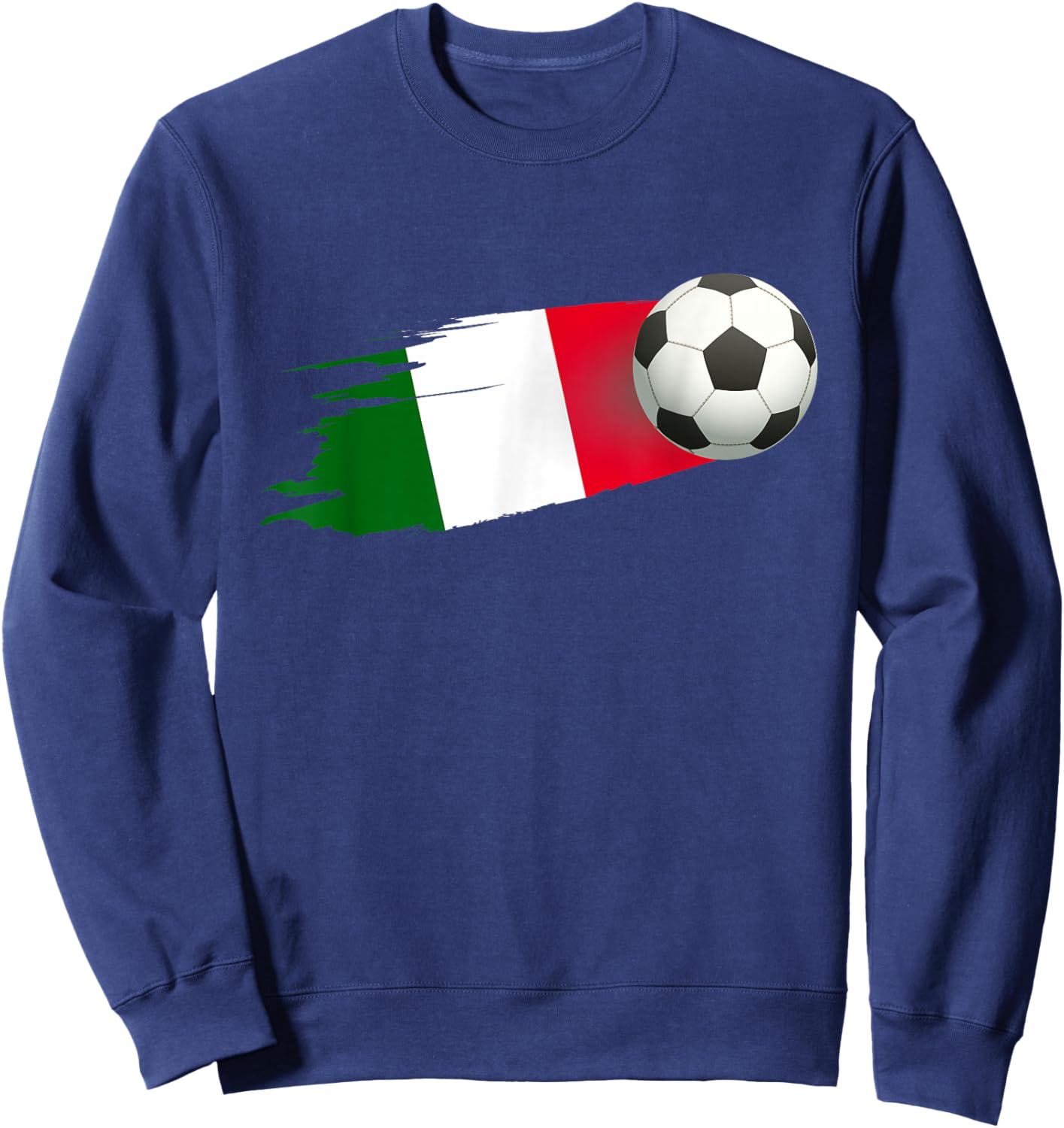 Italy Football Ball Italy Flag Jersey - Italian Football Fan Sweatshirt - Sweatshirt | Navy