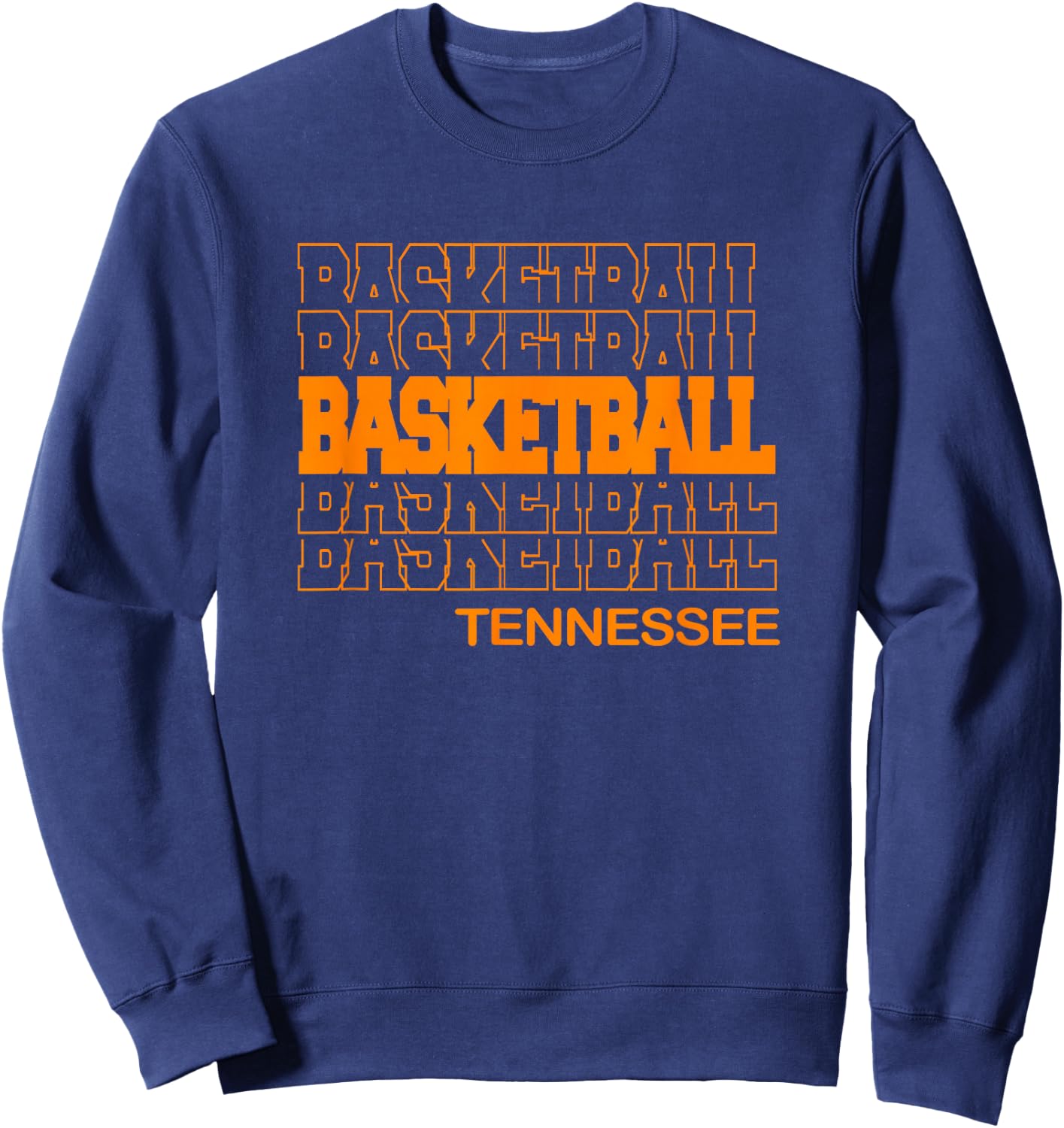 Basketball Tennessee in Modern Stacked Lettering Sweatshirt - Sweatshirt | Navy