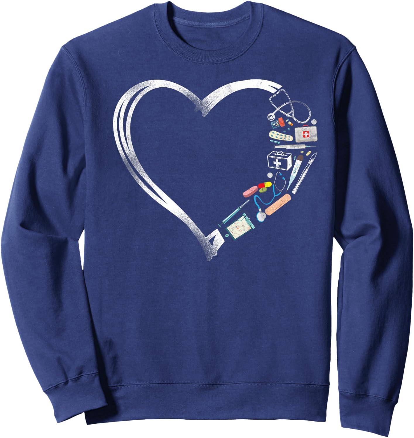 Certified Medical Assistant Heart Nurse Doctor CMA Sweatshirt - Sweatshirt | Navy