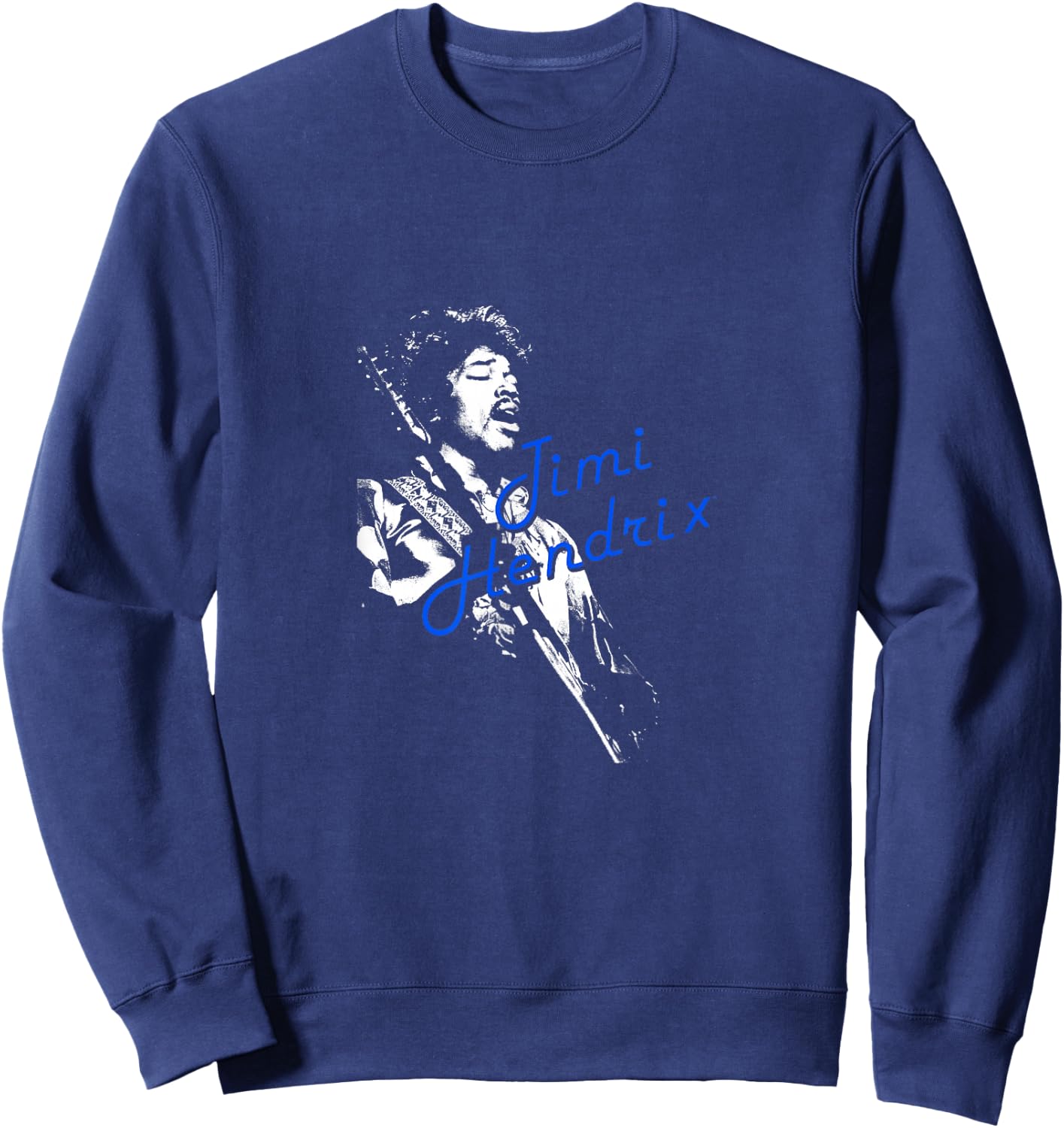 Jimi Hendrix White Silhouette Sweatshirt - Sweatshirt | Navy