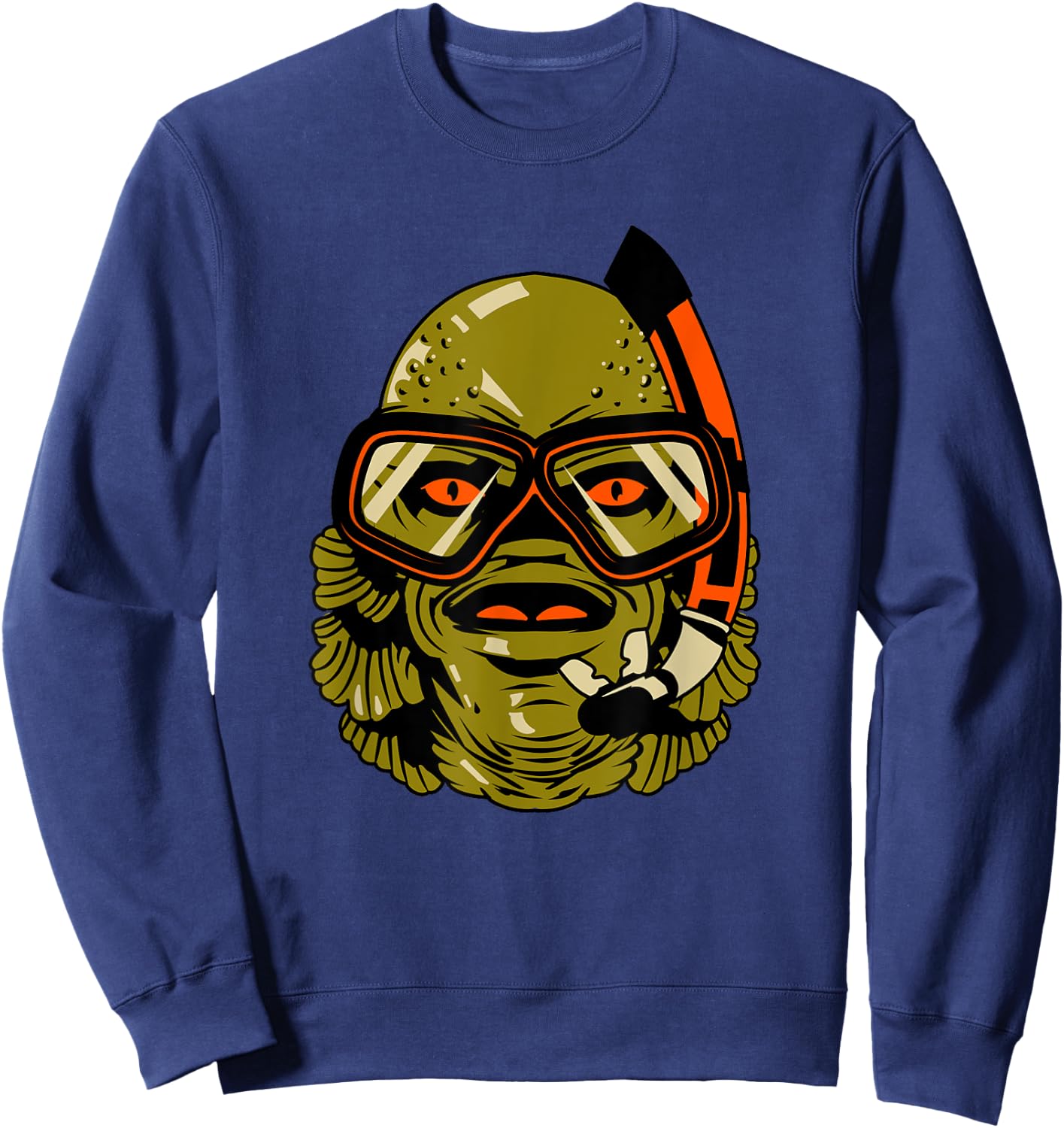 Cute But Creepy Funny Shirt – Black Lagoon - Creature Sweatshirt - Sweatshirt | Navy