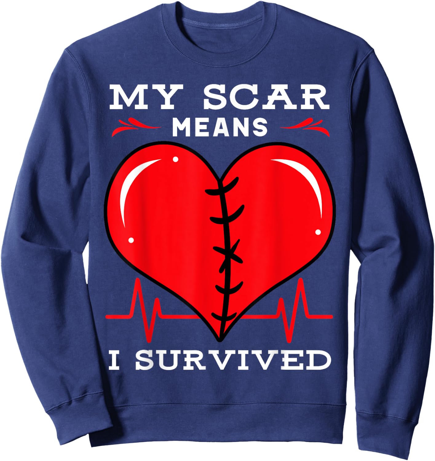 Open Heart Surgery Coronary Bypass Artery Stent Patients TR Sweatshirt - Sweatshirt | Navy
