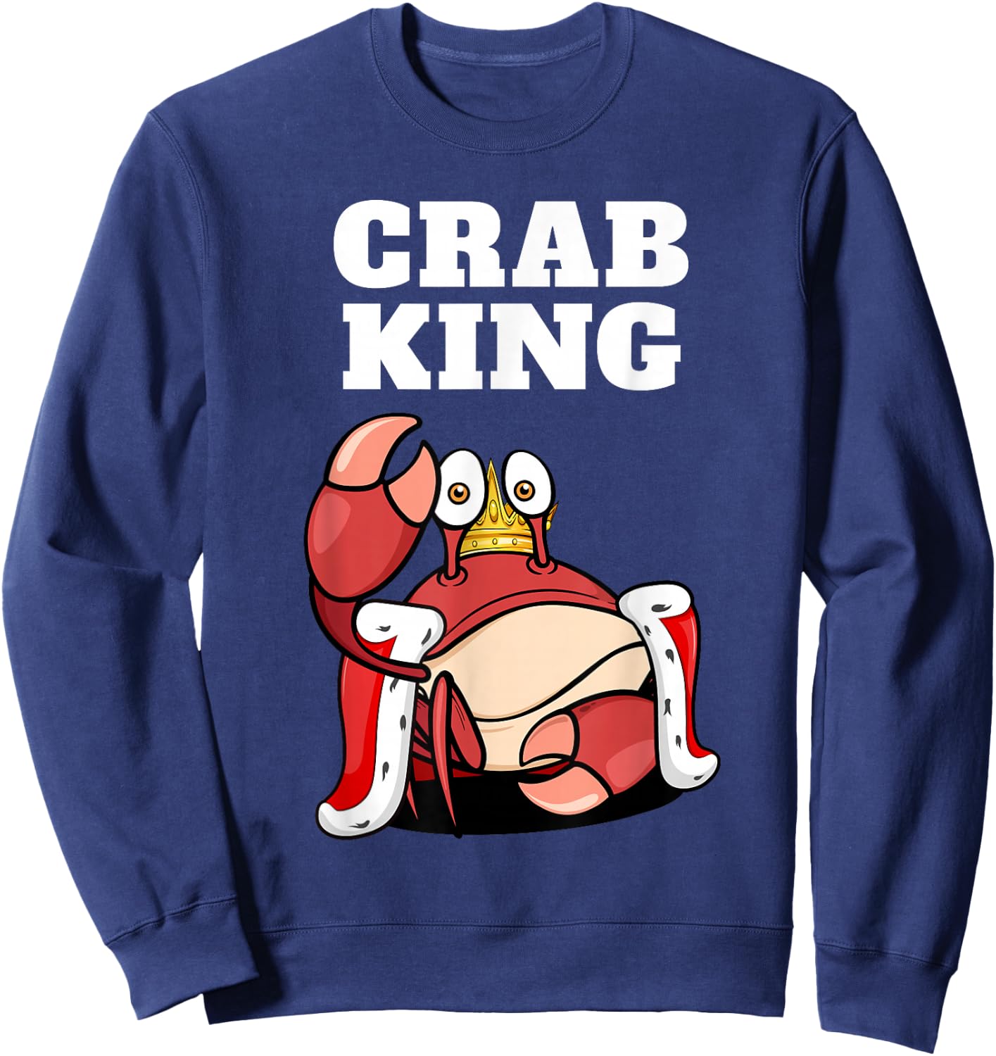 Crab King | Crab | Boys Crab Sweatshirt - Sweatshirt | Navy