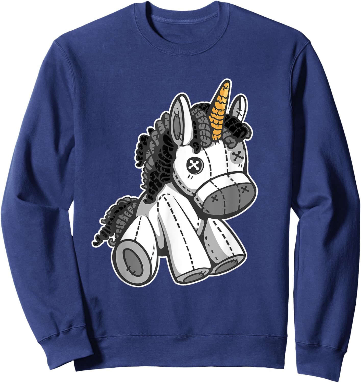 Gothic Unicorn Punk Heavy Rock Music Emo Goth Girl Sweatshirt - Sweatshirt | Navy