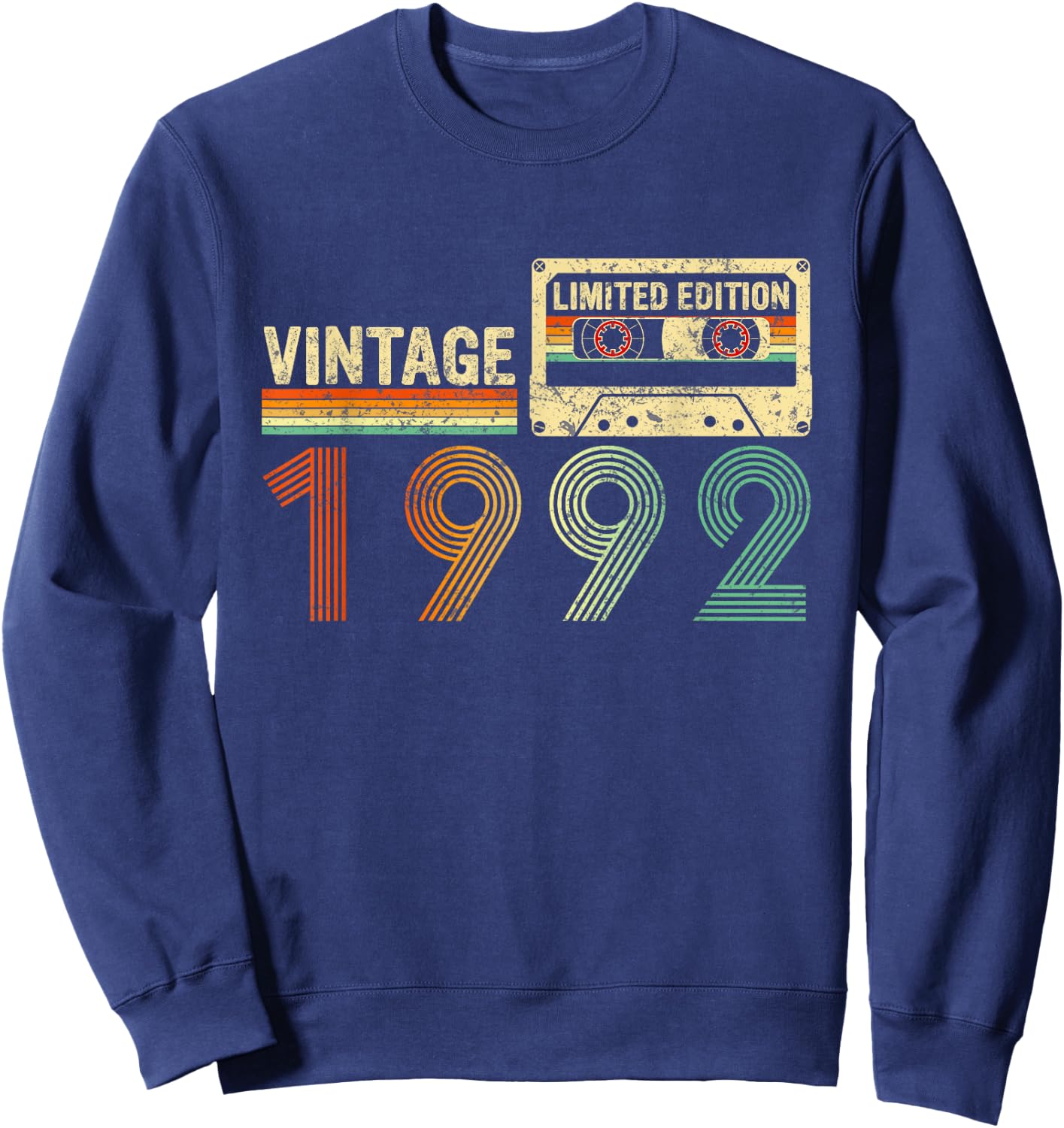 30 Year Old Gifts Vintage 1992 30th Birthday Cassette Tape Sweatshirt - Sweatshirt | Navy