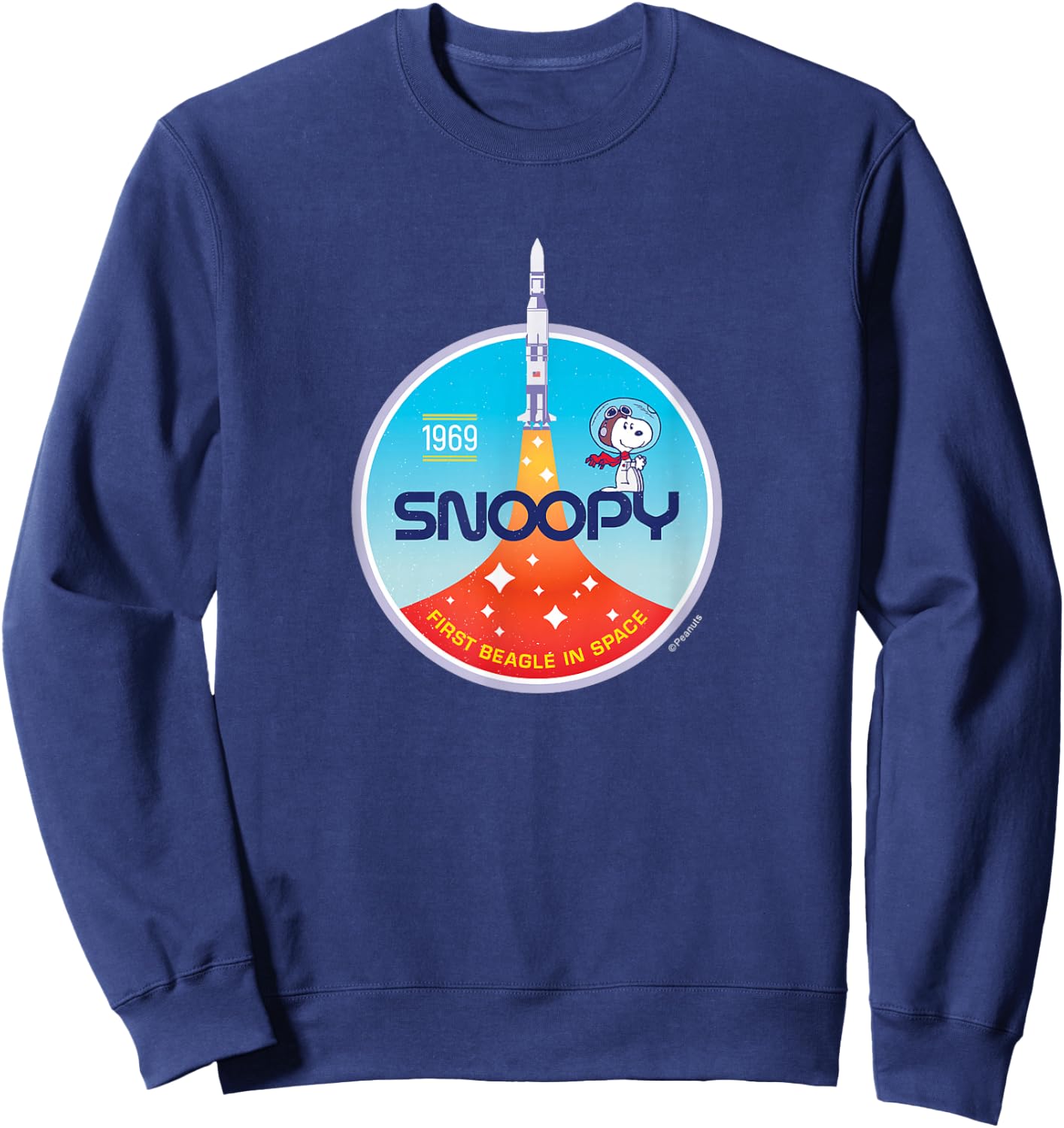 Peanuts - Snoopy Rocket Launch First Beagle In Space 1969 Sweatshirt - Sweatshirt | Navy