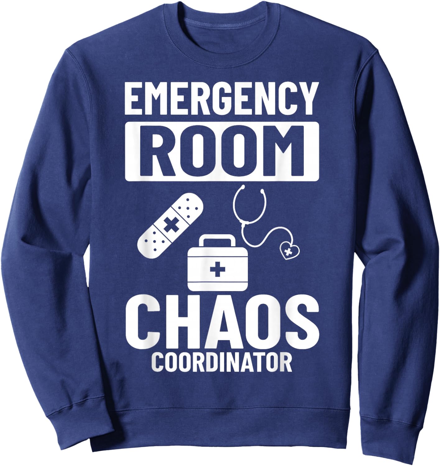 Emergency Room Technician ER Nurse Hospital Department Sweatshirt - Sweatshirt | Navy