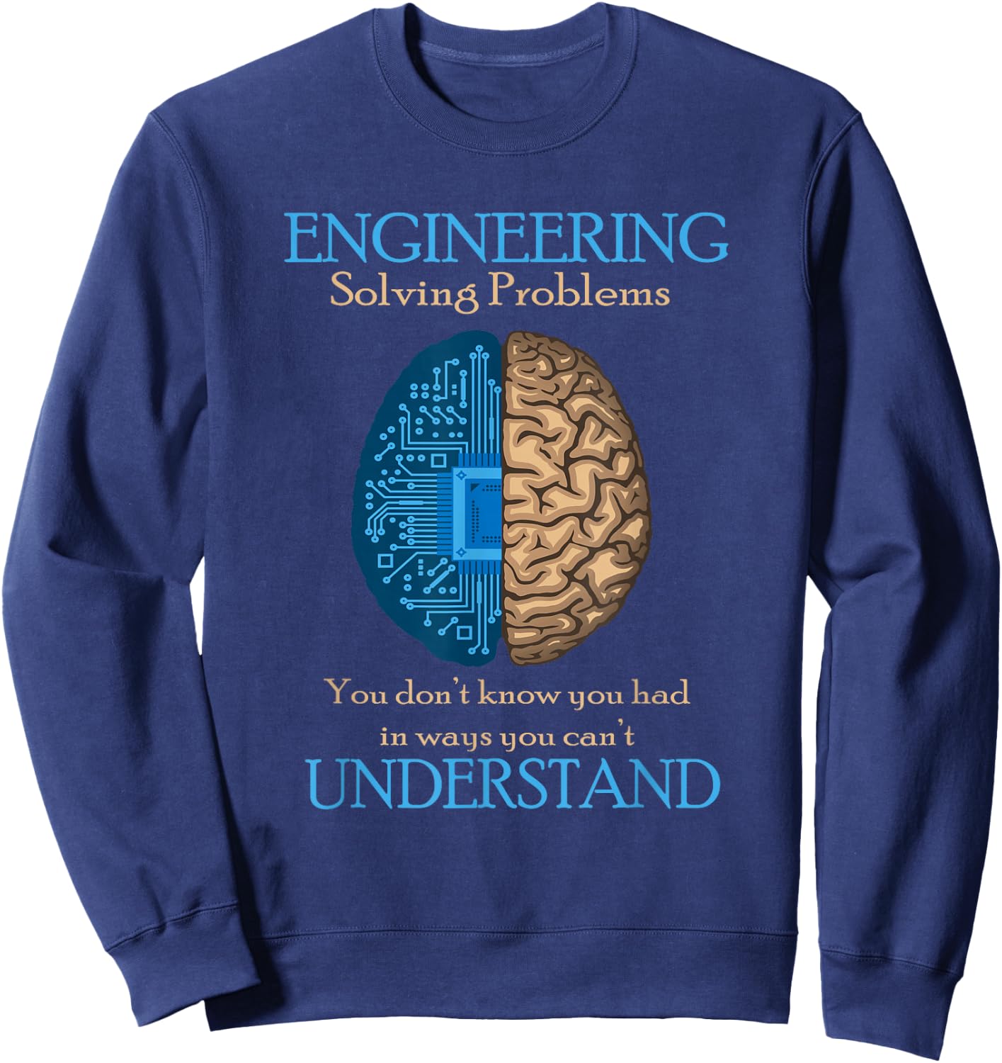 "Solving Problems" Funny Engineering Engineer Sweatshirt - Sweatshirt | Navy