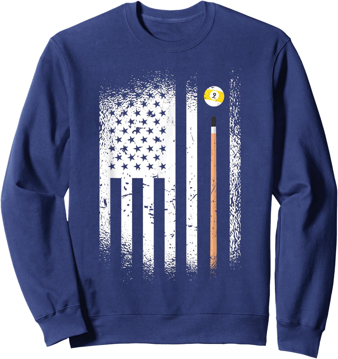 USA Snooker 9 Balls 8 Balls Billiard Players Sweatshirt - Sweatshirt | Navy