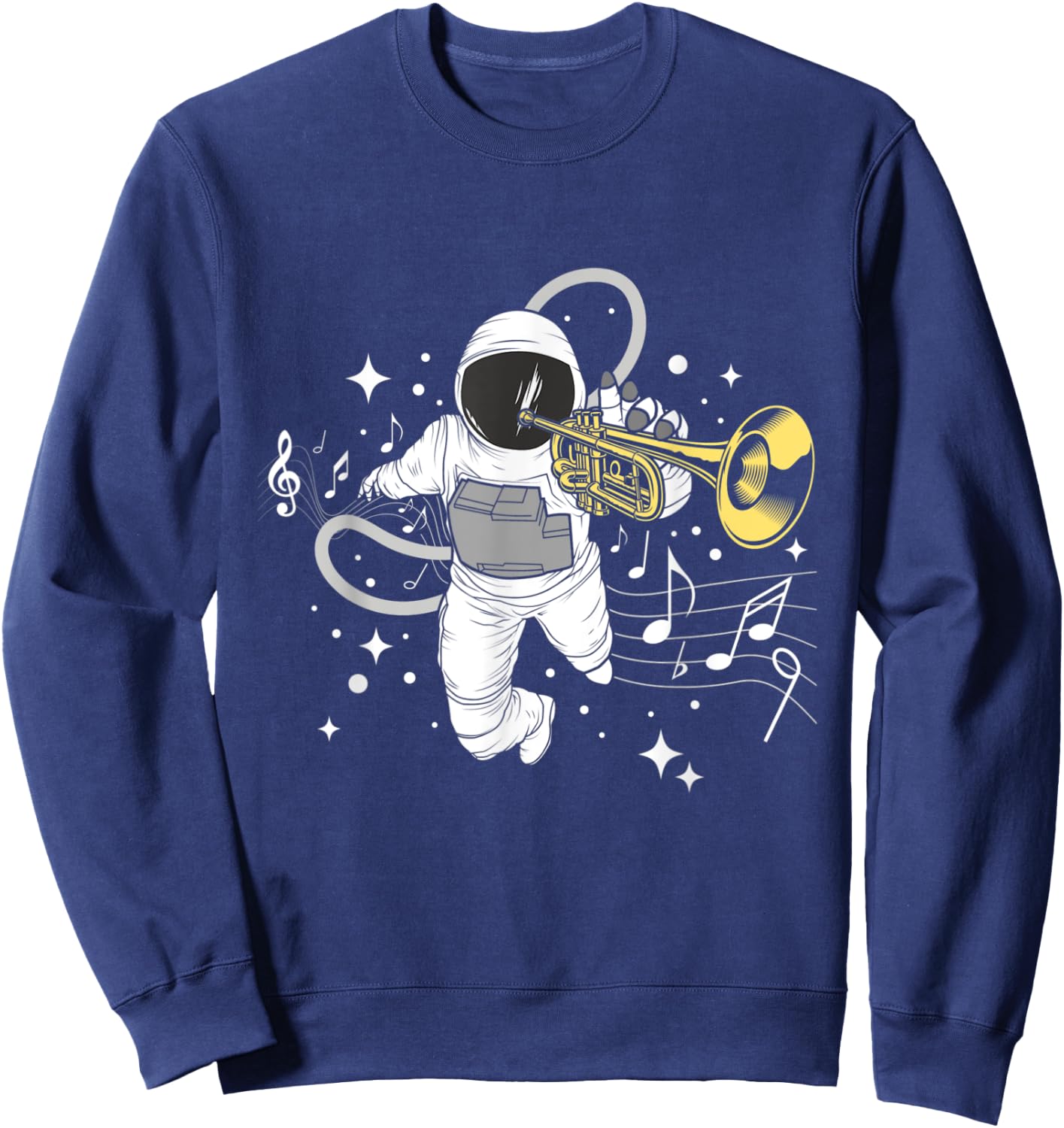 Astronaut Trumpet Player - Trumpeter Marching Band Sweatshirt - Sweatshirt | Navy