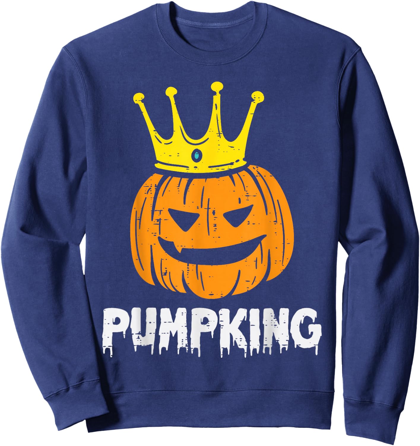 Pumpking Pumpkin Matching Halloween Couples Him And Her Men Sweatshirt - Sweatshirt | Navy