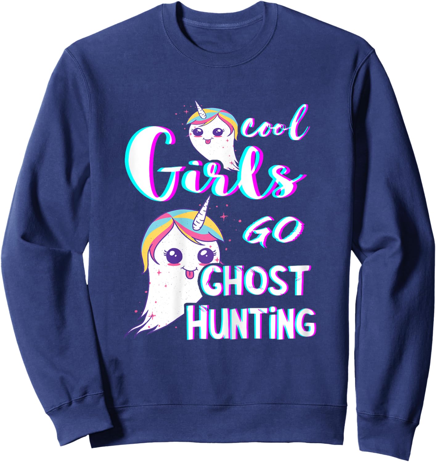 Ghost Hunting Girl Paranormal Investigator Ghost Hunt Ghosts Sweatshirt - Sweatshirt | Navy