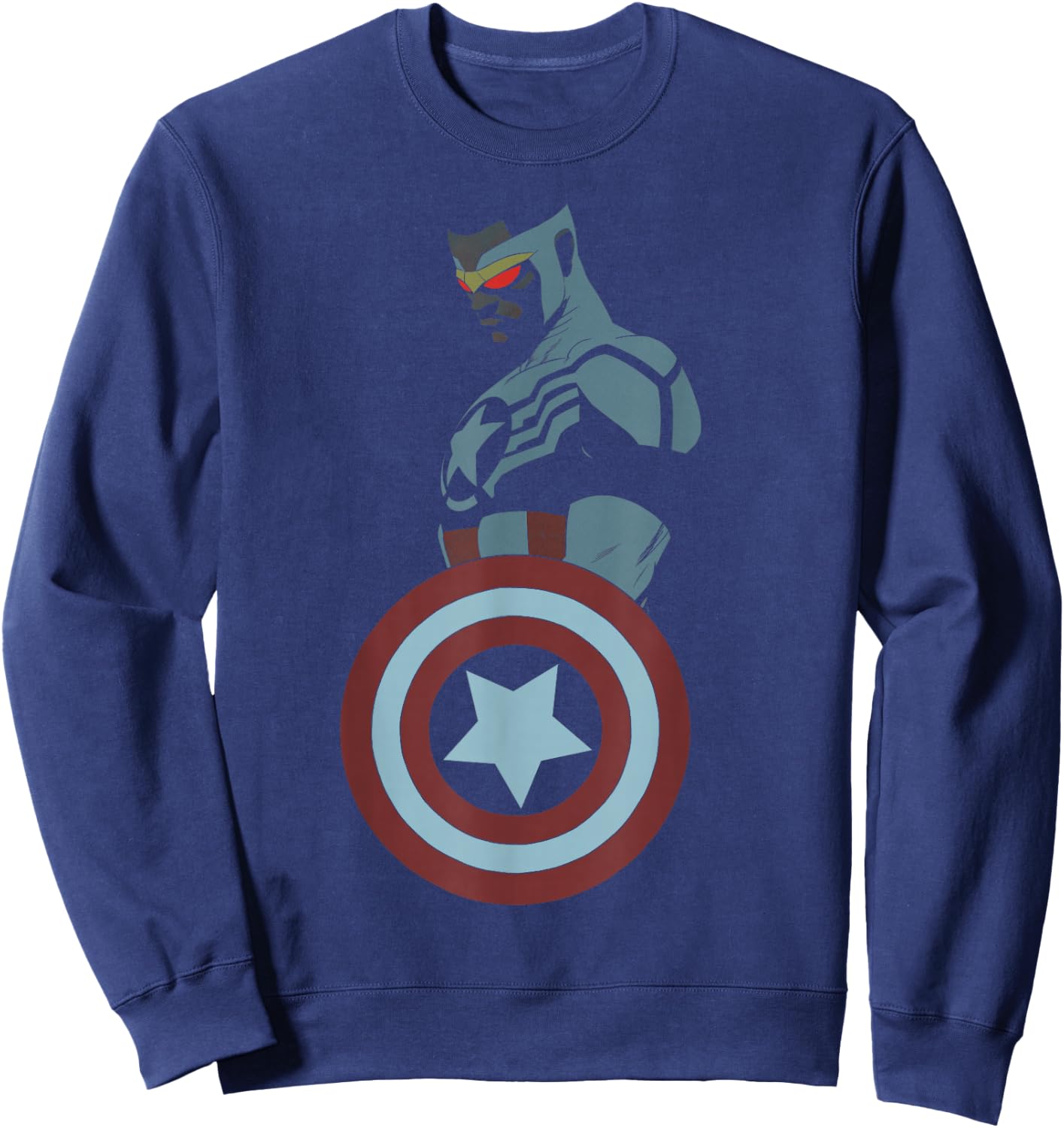 Marvel Avengers Sam Wilson Captain America Portrait Sweatshirt - Sweatshirt | Navy