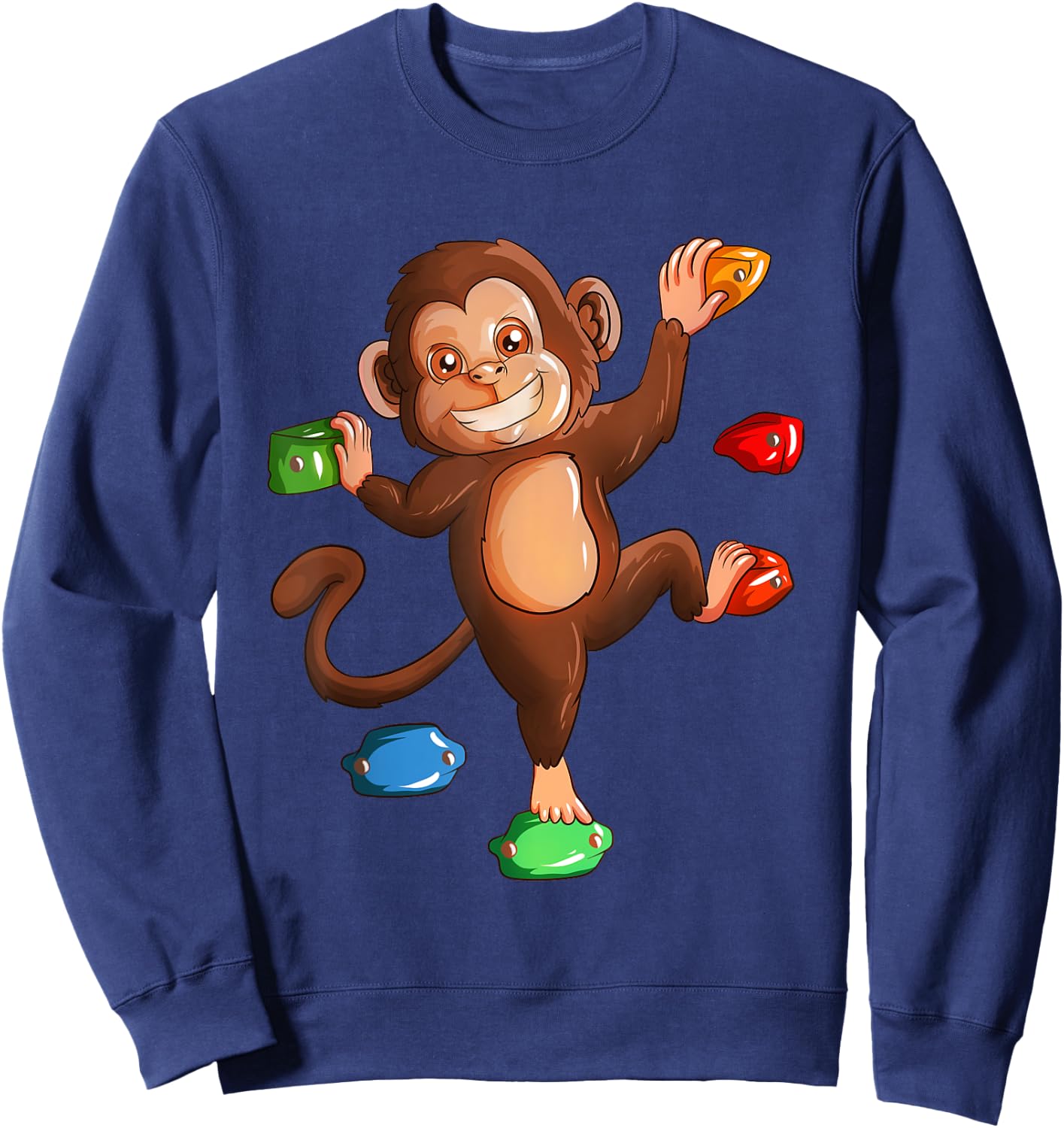 Climbing Monkey Monkey Children Climbing Forest Bouldering Sweatshirt - Sweatshirt | Navy