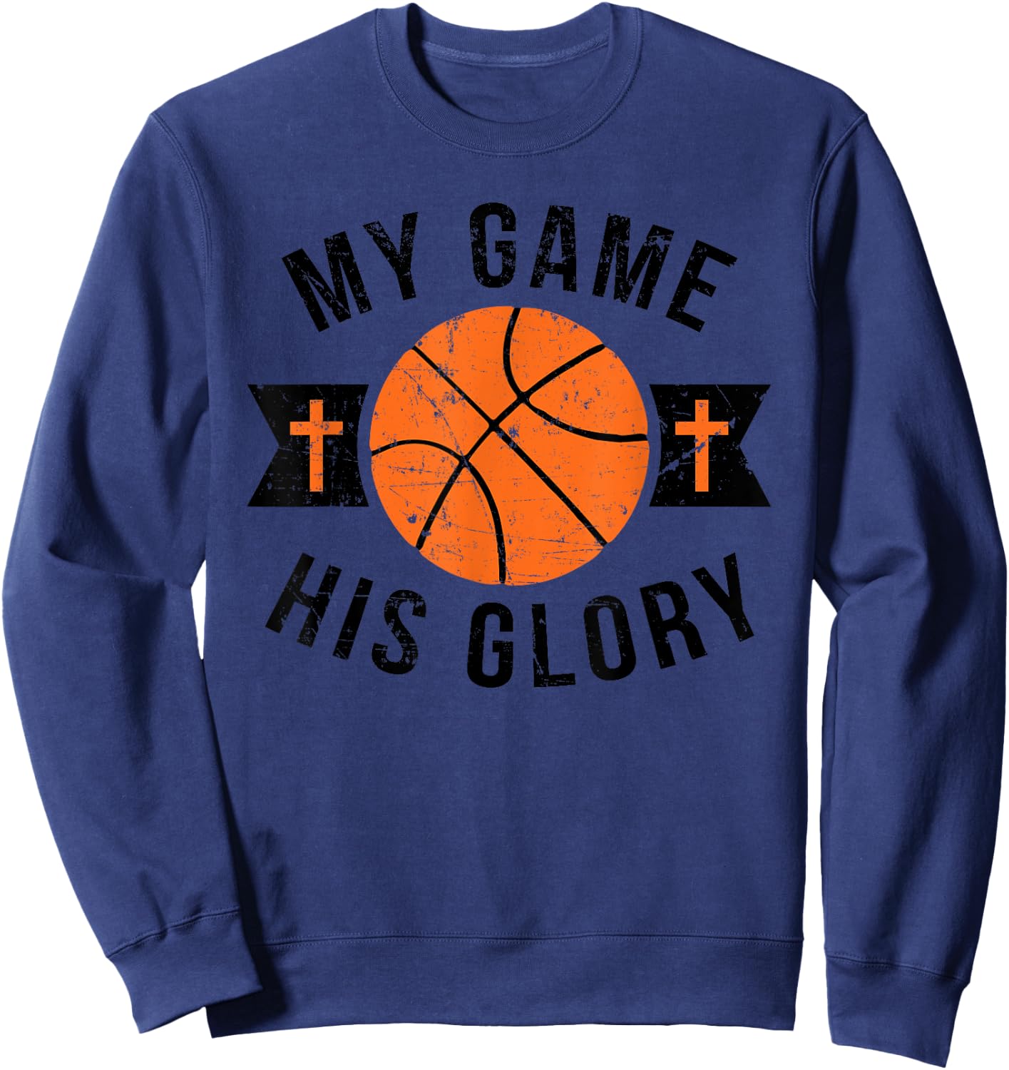 Christian Basketball Gifts Men Boys Girls Women Coach Team Sweatshirt - Sweatshirt | Navy