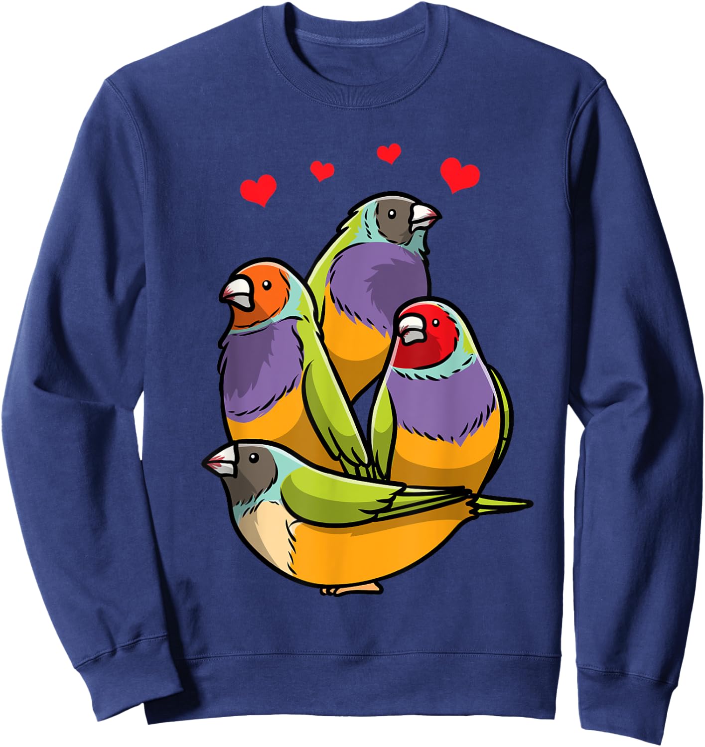 Gould's Finch Bird Gouldian Finch Sweatshirt - Sweatshirt | Navy