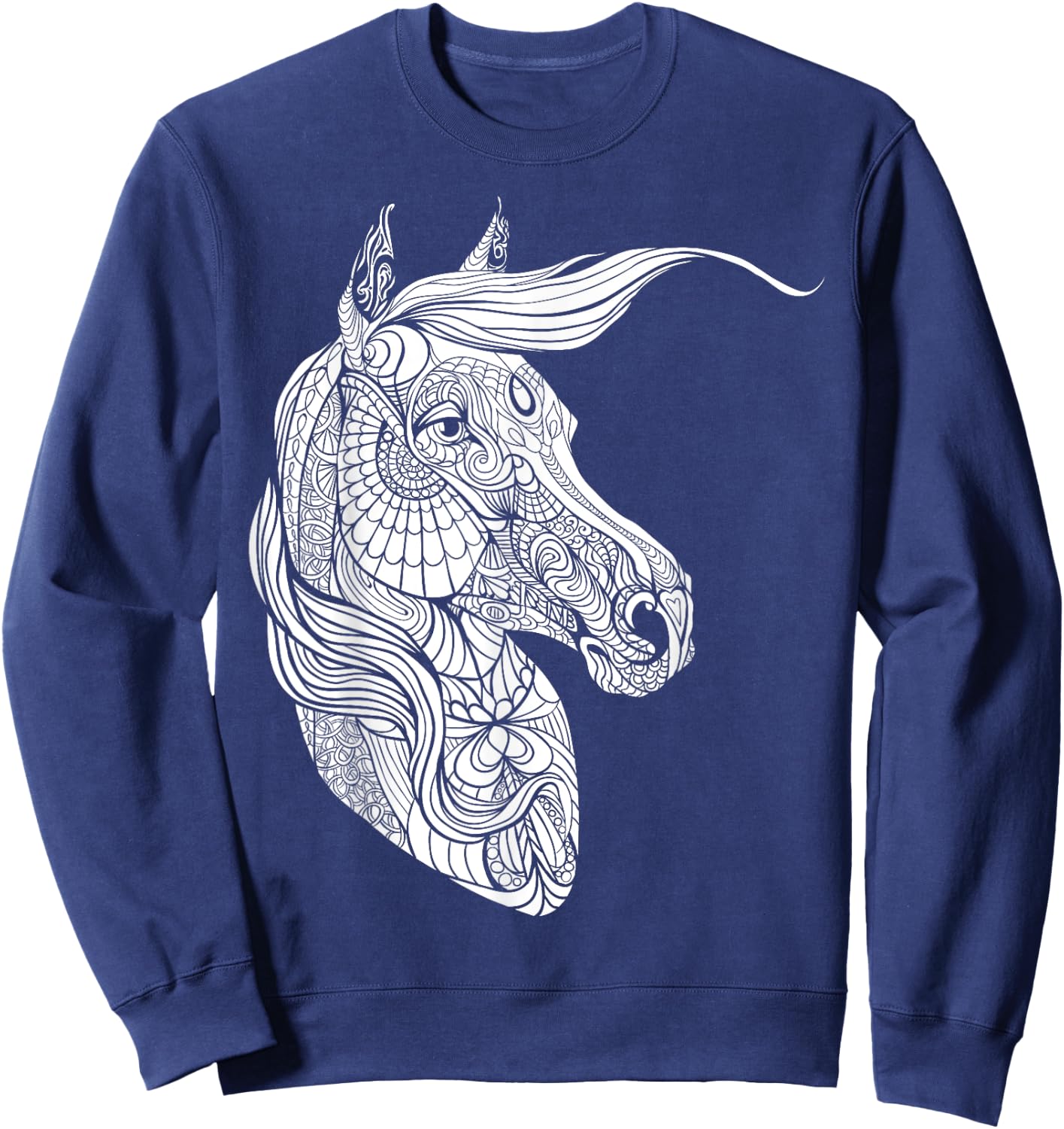 Cute horse to paint and colour for children Sweatshirt - Sweatshirt | Navy