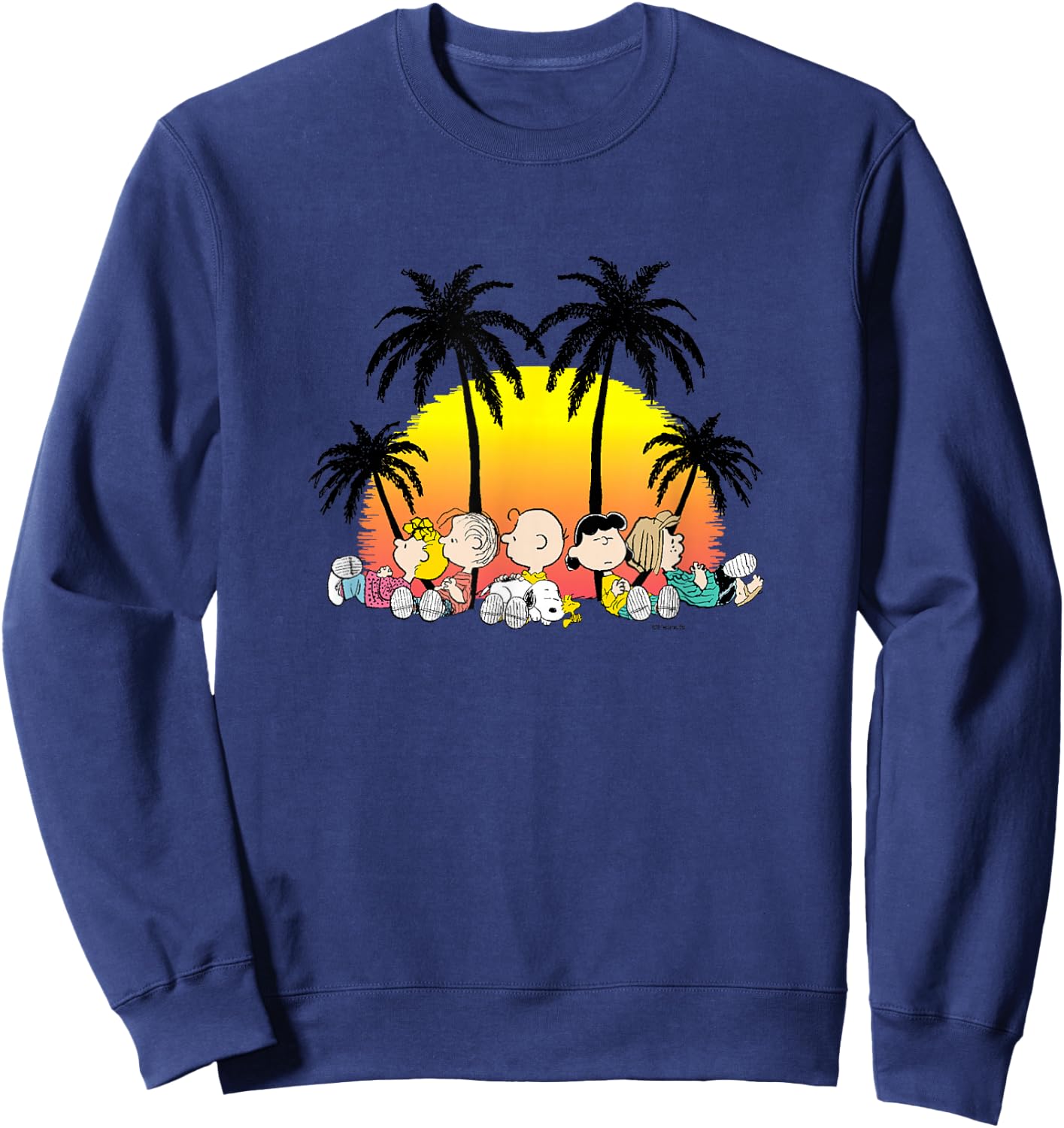 Peanuts - Snoopy Tropical Peanuts Sweatshirt - Sweatshirt | Navy