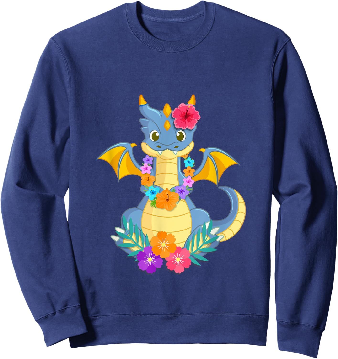 Hawaii Dragon Lei Sweatshirt - Sweatshirt | Navy