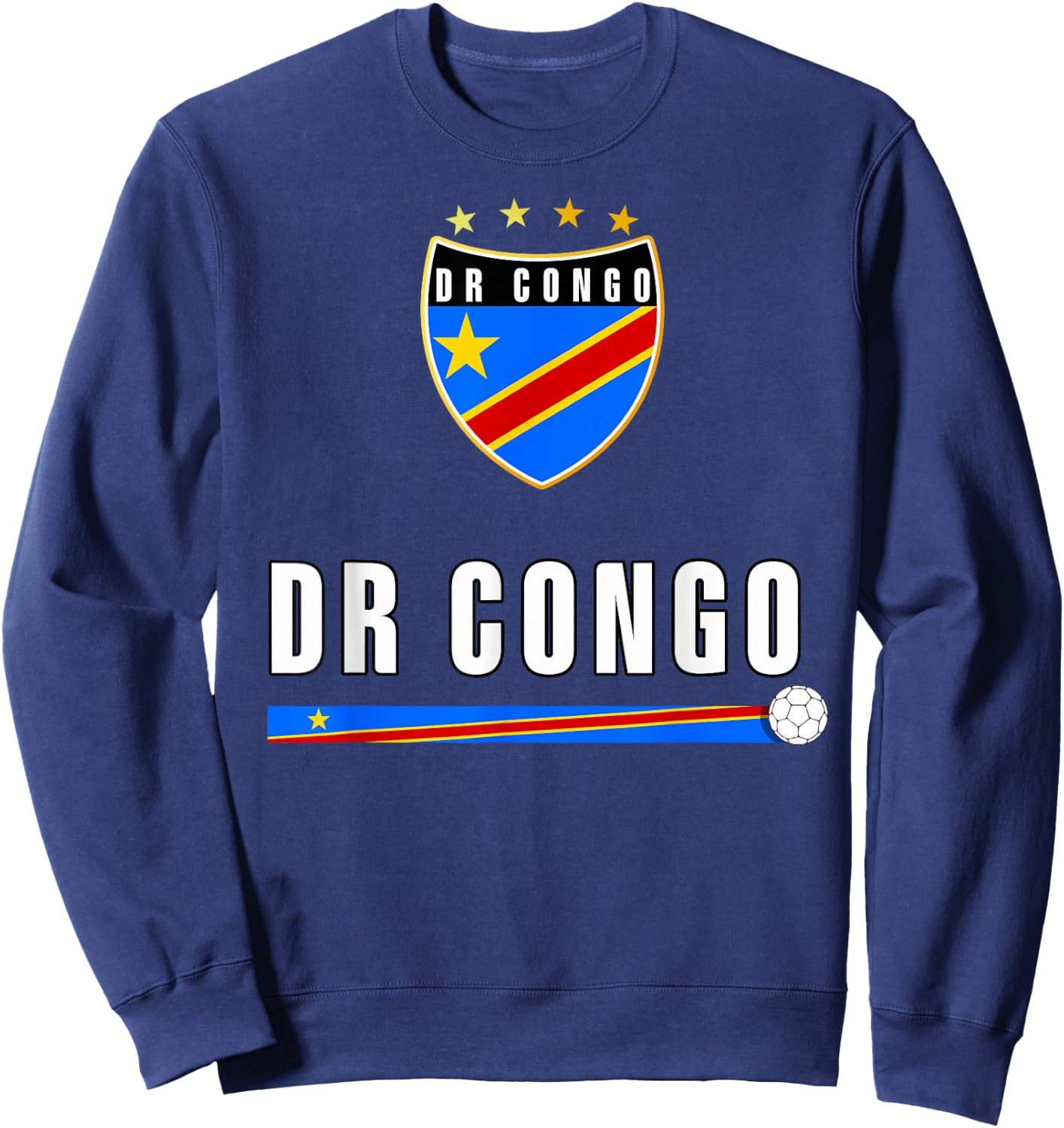 Retro DR Congo Flag Congolese Pride Lovers Sweatshirt - Sweatshirt | Navy
