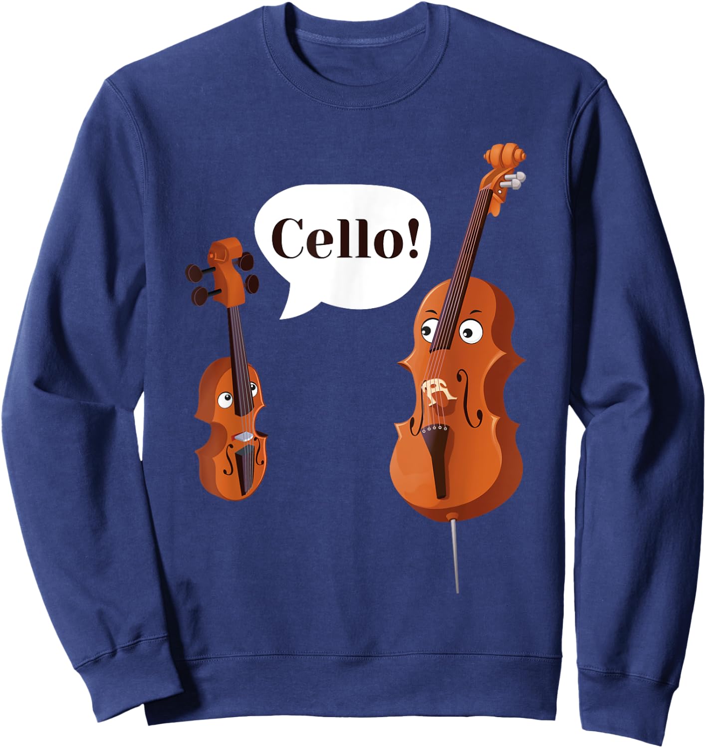Cello Player Cellist Orchestra Musician Classical Music Sweatshirt - Sweatshirt | Navy