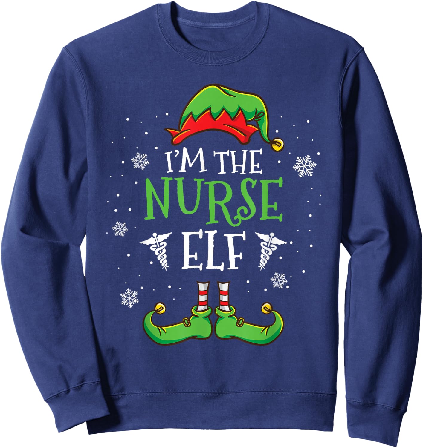 Im The Nurse Elf Christmas Sweatshirt - Sweatshirt | Navy