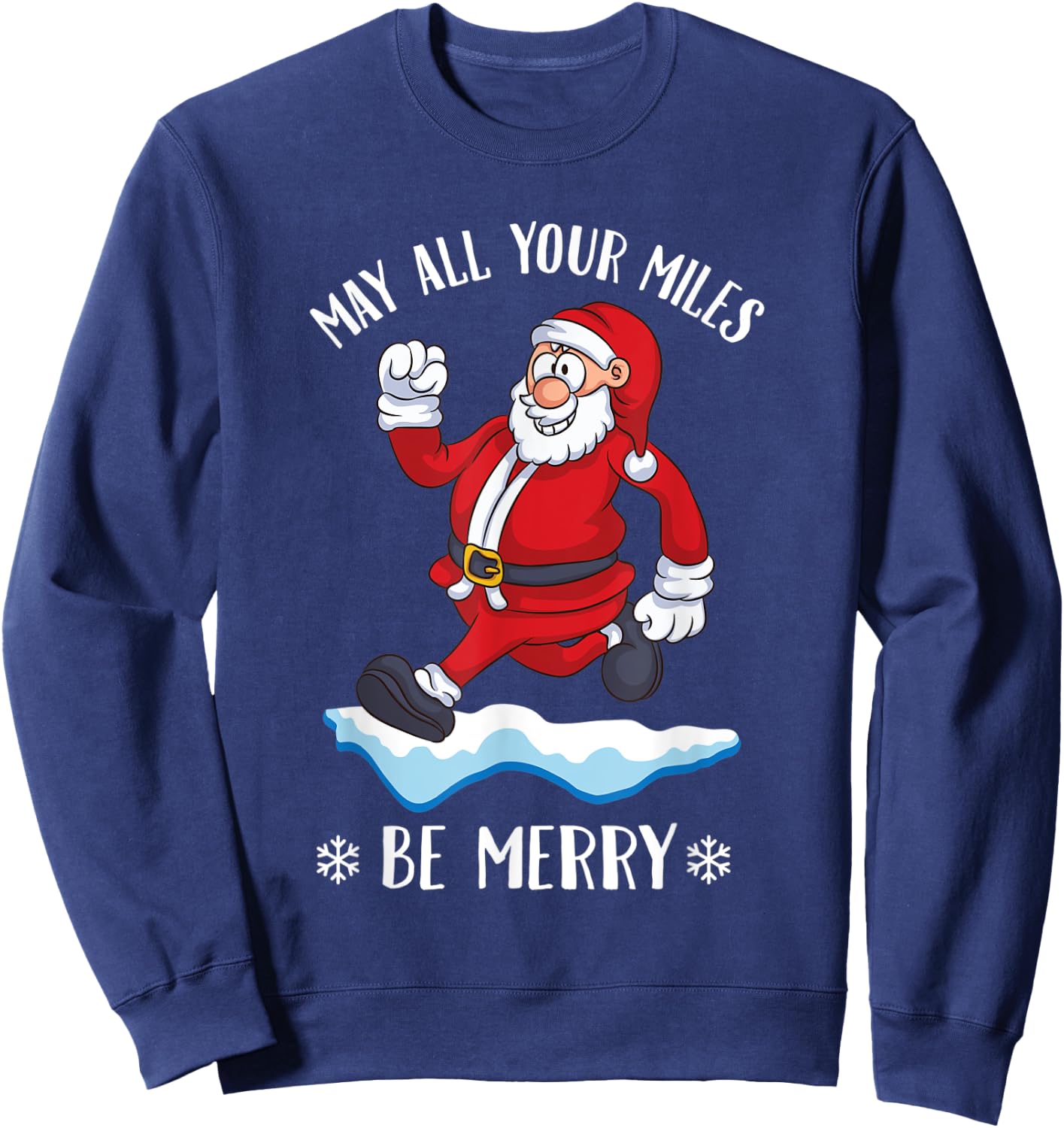 Runner saying Christmas running jogging Santa Claus jogger Sweatshirt - Sweatshirt | Navy