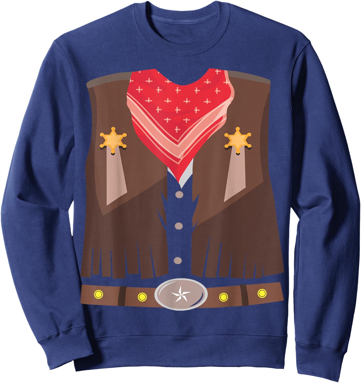 Western Cowboy Halloween Costume Men Women Kids Cowboy Sweatshirt - Sweatshirt | Navy